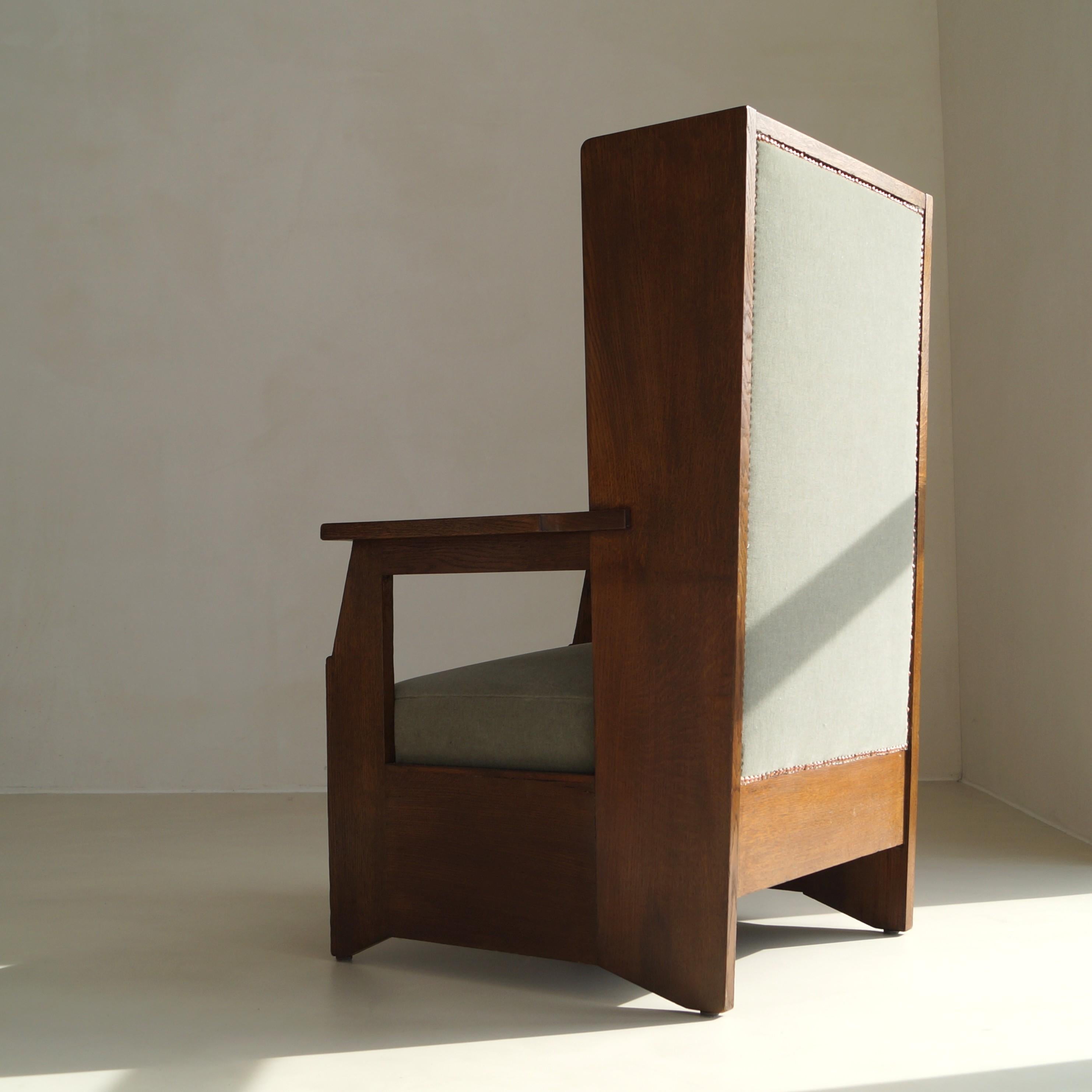 Silla holandesa Art Decó Escuela Haagse de respaldo alto de Hendrik Wouda para Pander, 1924 en venta 4