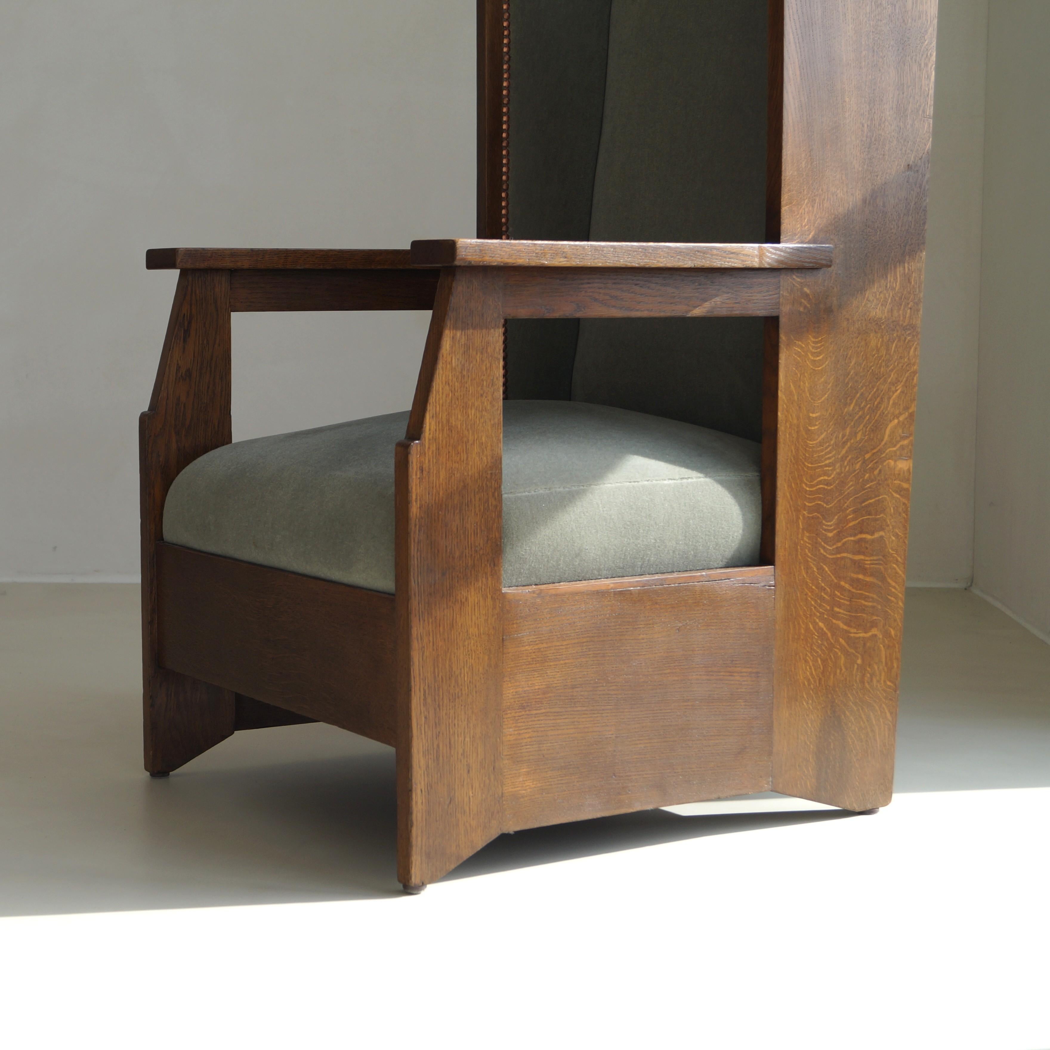 Silla holandesa Art Decó Escuela Haagse de respaldo alto de Hendrik Wouda para Pander, 1924 en venta 7