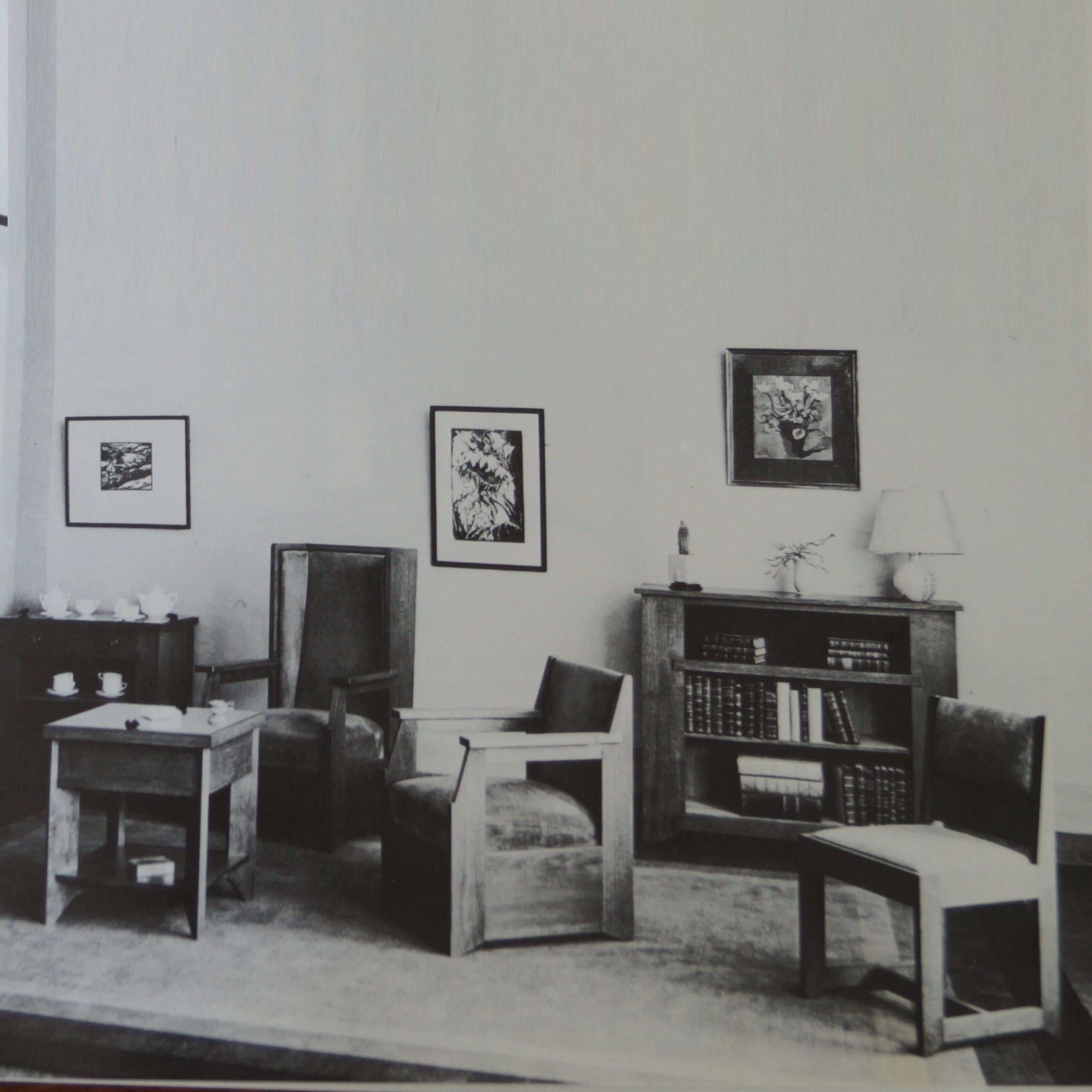 Silla holandesa Art Decó Escuela Haagse de respaldo alto de Hendrik Wouda para Pander, 1924 en venta 9