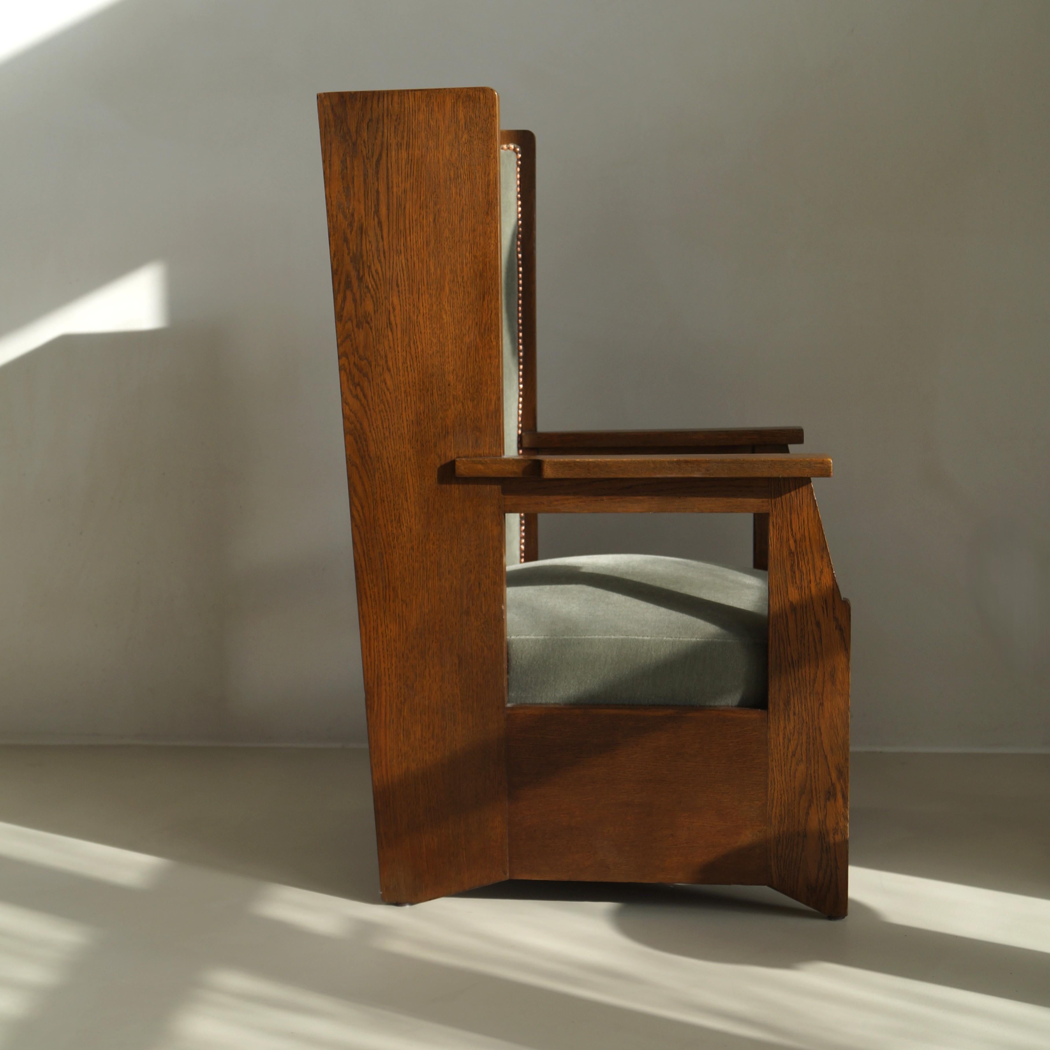 Silla holandesa Art Decó Escuela Haagse de respaldo alto de Hendrik Wouda para Pander, 1924 en venta 2