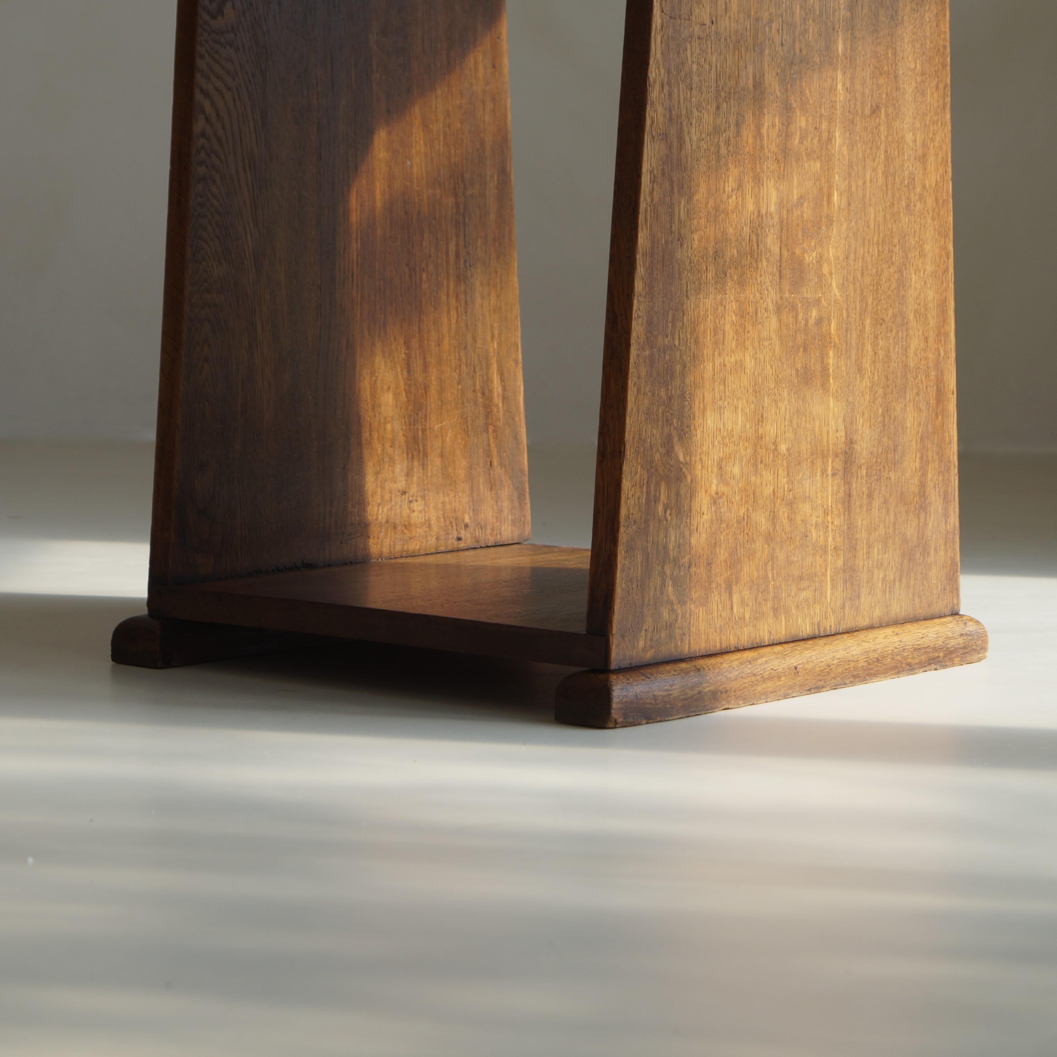 Niederländischer Art Deco Beistelltisch der Haagse Schule mit verjüngter Basis, 1920er Jahre im Angebot 5