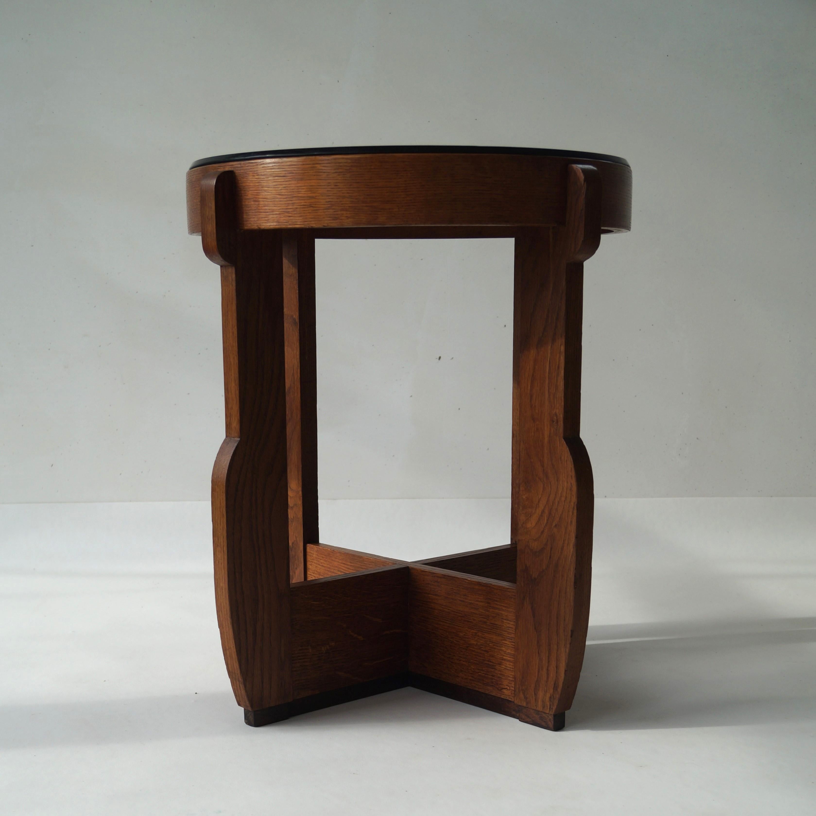Faceted Dutch Art Deco Haagse School Occasional Table, 1930s