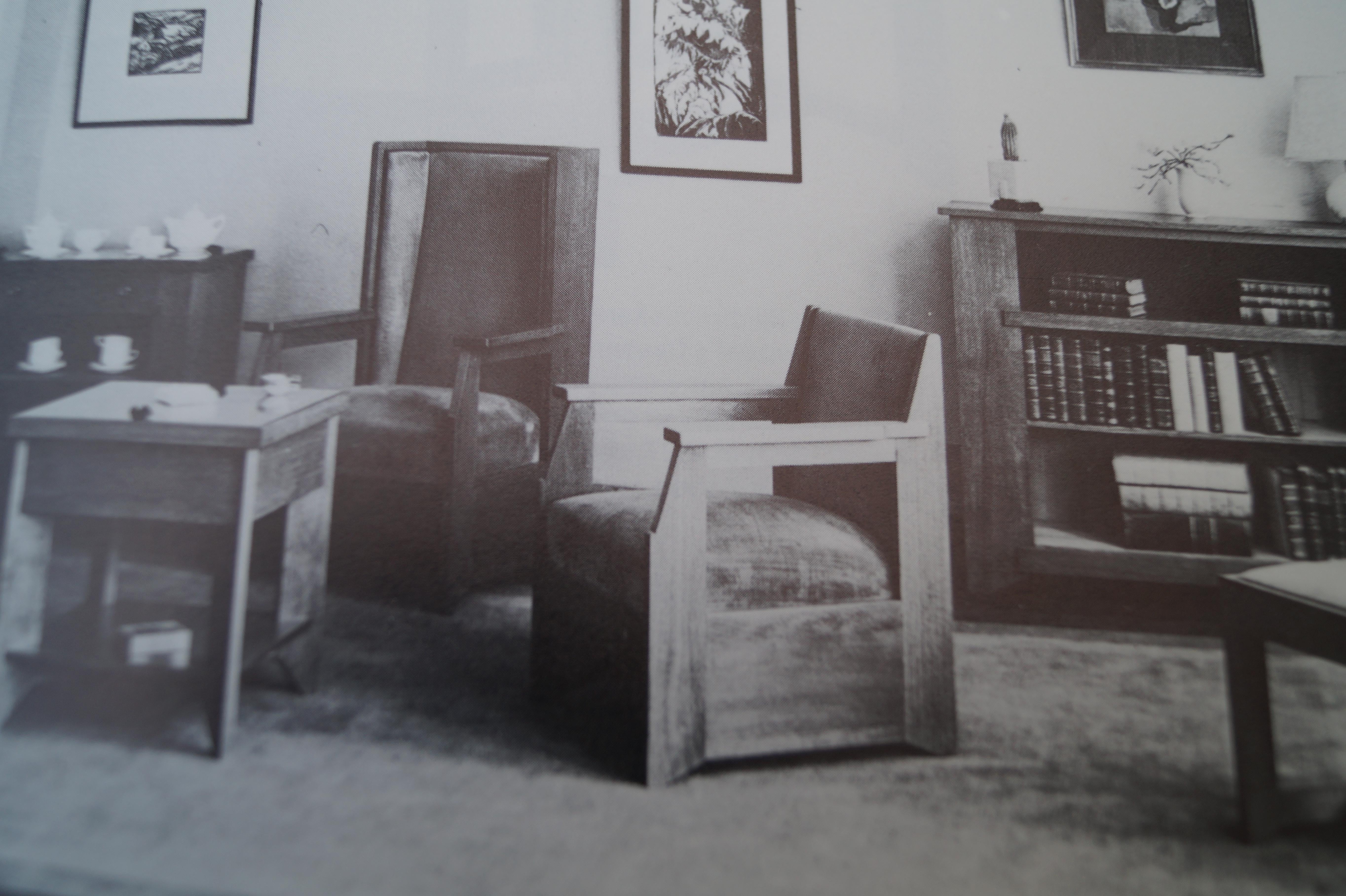 Niederländisches Art-déco-Sessel-Sessel-Set der Haagse-Schule der Haagse-Zeit von H. Wouda für Pander, 1924 7