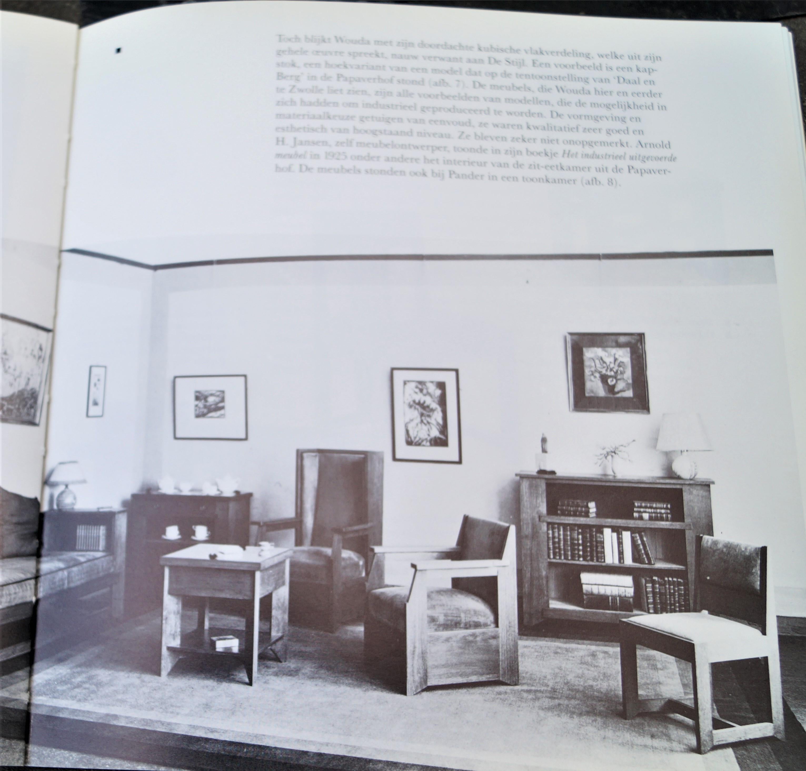 Niederländisches Art-déco-Sessel-Sessel-Set der Haagse-Schule der Haagse-Zeit von H. Wouda für Pander, 1924 8