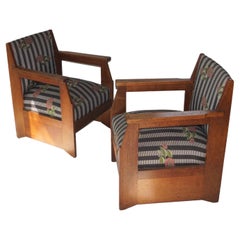 Dutch Art Deco Haagse School set of armchairs by H. Wouda for Pander, 1924