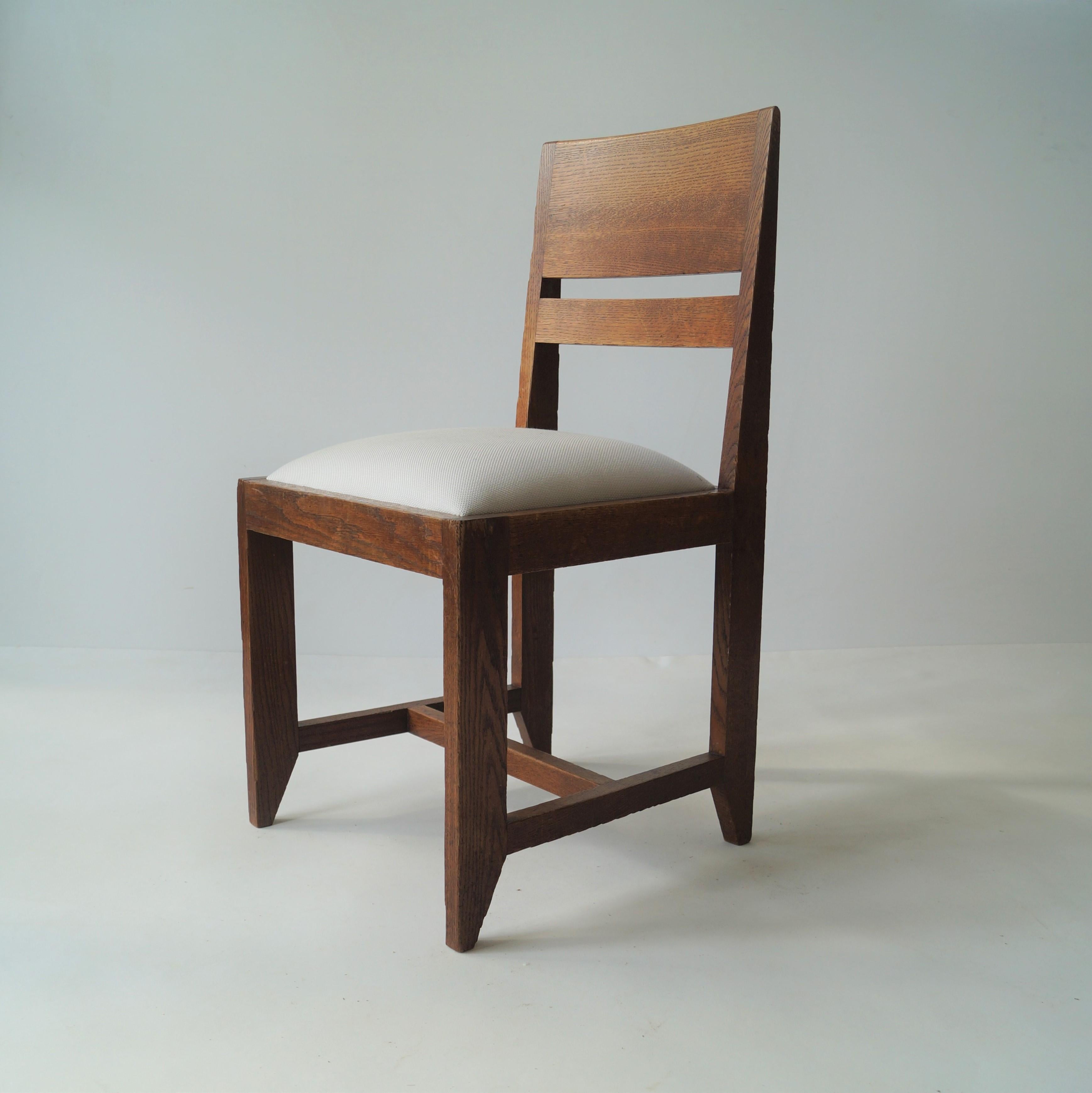 Dutch Art Deco Haagse School side chair by Henrik Wouda for Pander, 1920s 9