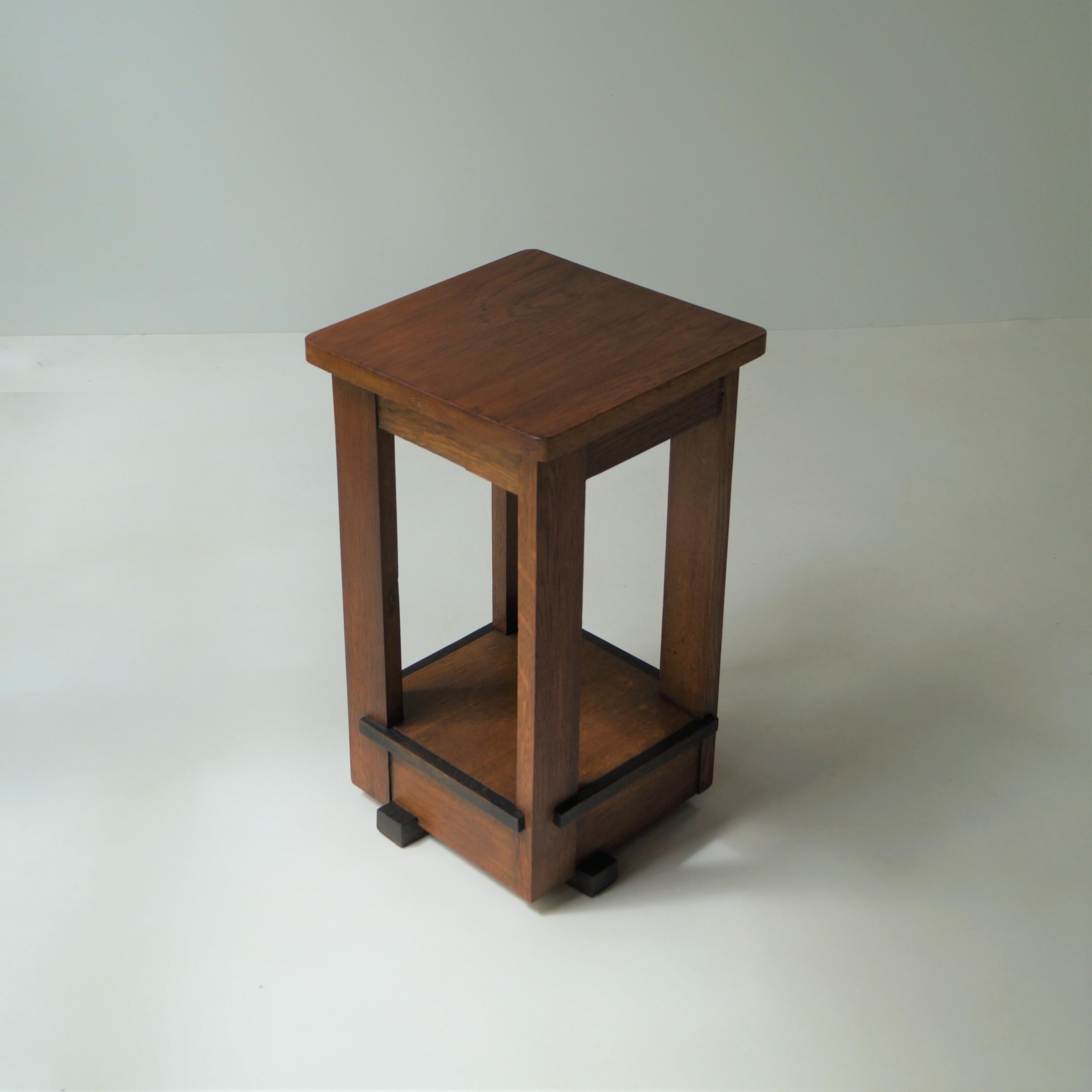 Dutch Art Deco Haagse School side table attributed to Jan Brunott, 1920s For Sale 4
