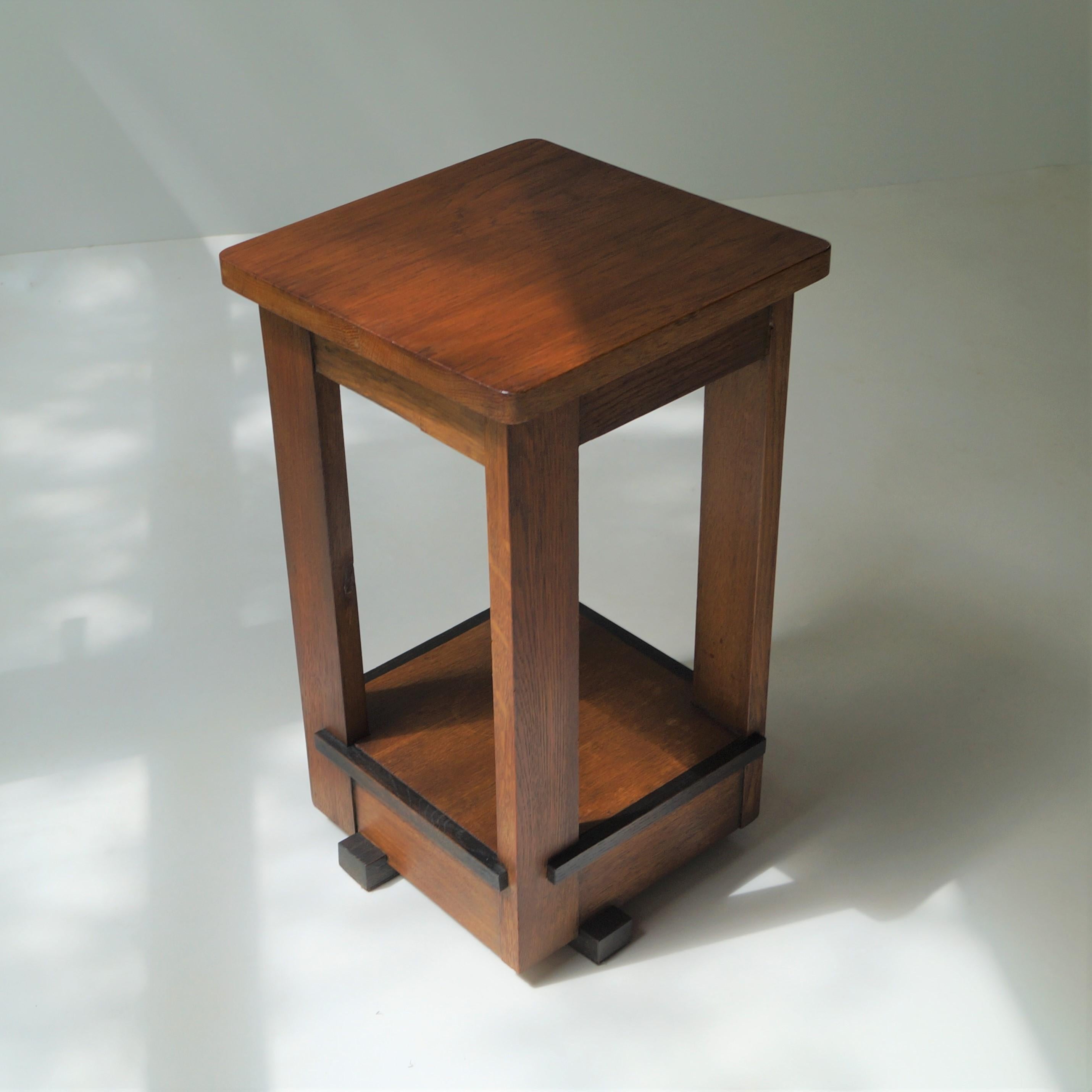 Dutch Art Deco Haagse School side table attributed to Jan Brunott, 1920s For Sale 9