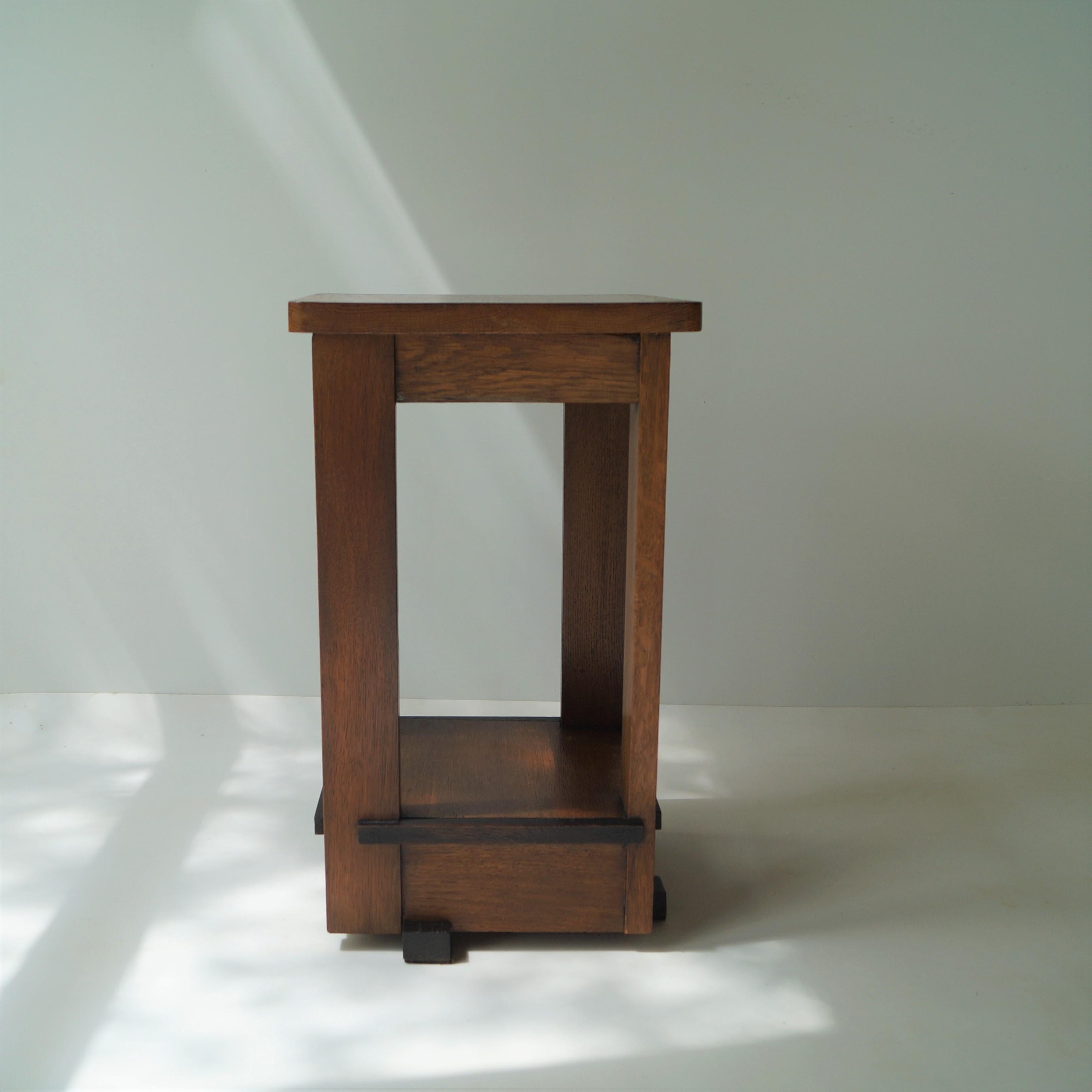 Dutch Art Deco Haagse School side table attributed to Jan Brunott, 1920s For Sale 10