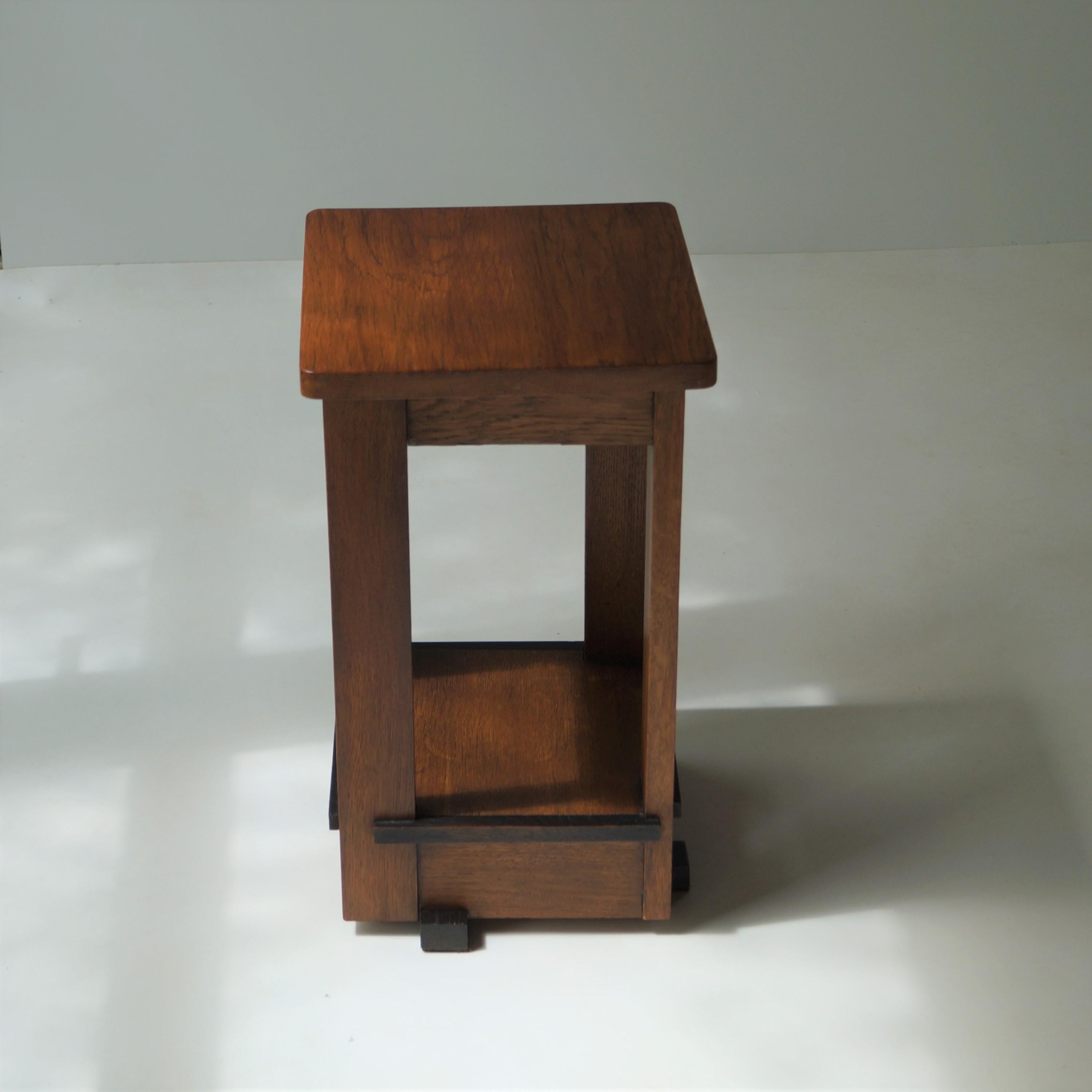Dutch Art Deco Haagse School side table attributed to Jan Brunott, 1920s For Sale 11