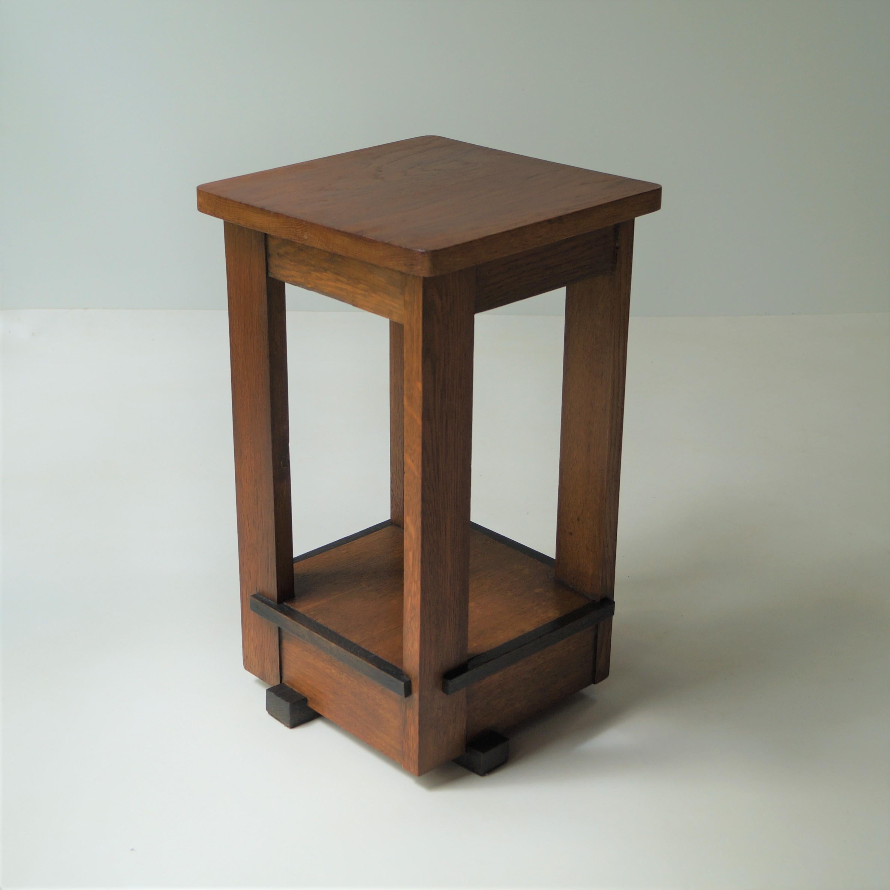 Dutch Art Deco Haagse School side table attributed to Jan Brunott, 1920s For Sale 12