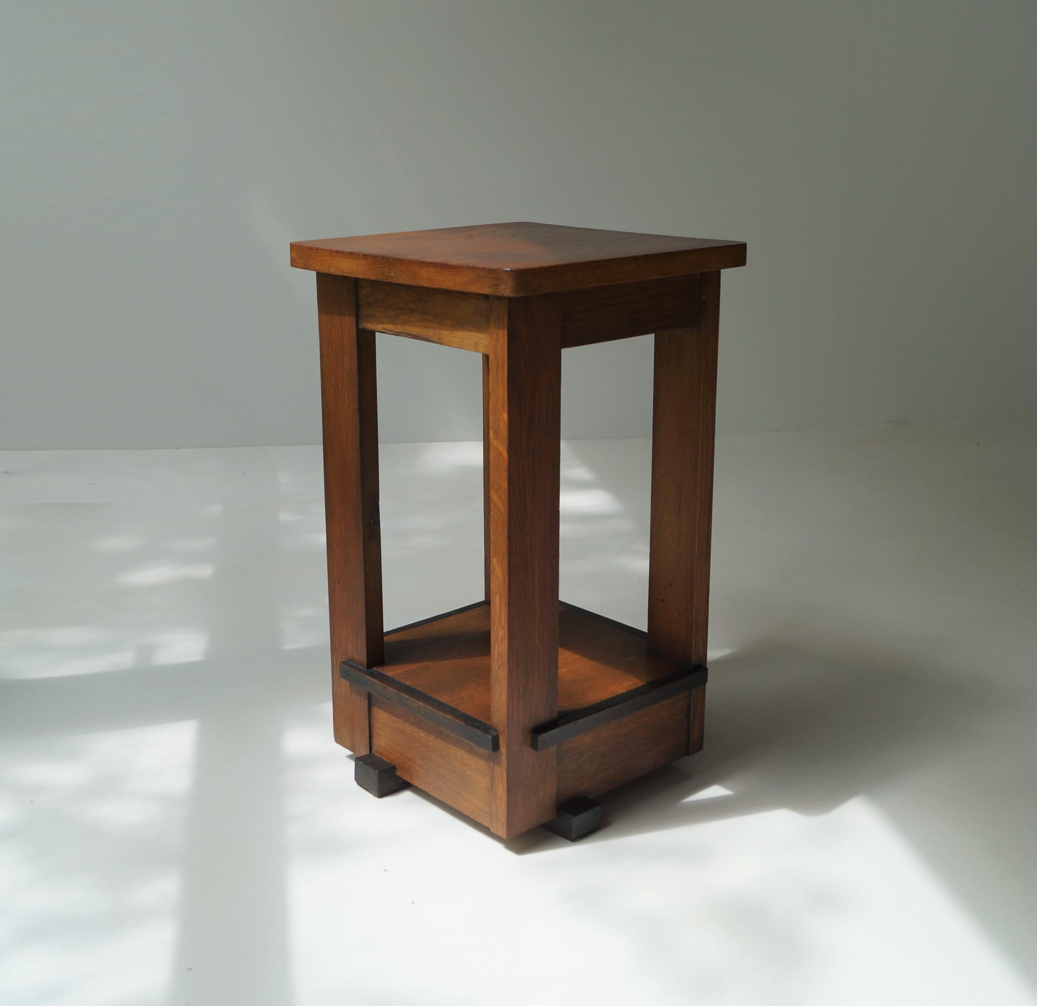 Blackened Dutch Art Deco Haagse School side table attributed to Jan Brunott, 1920s For Sale