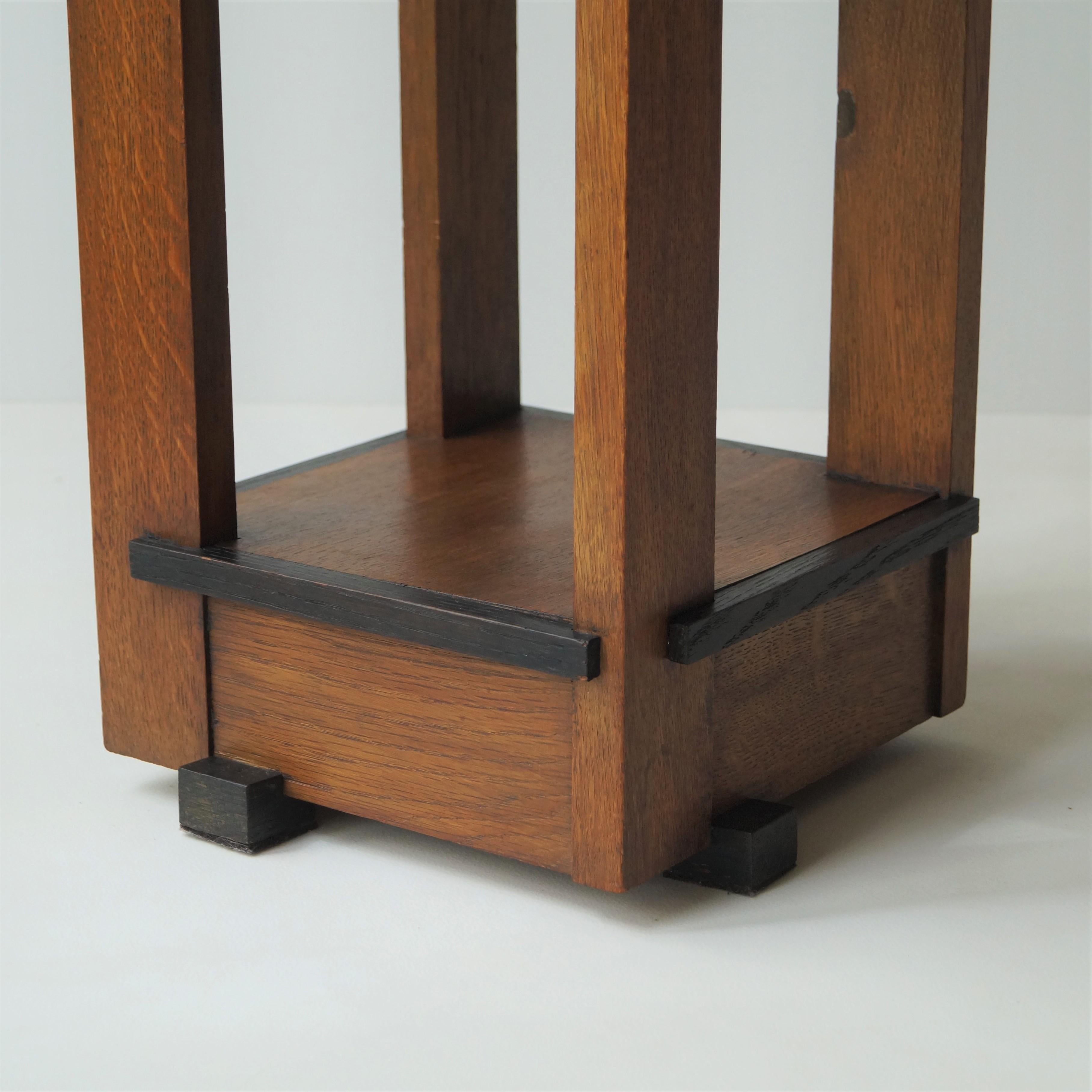 Dutch Art Deco Haagse School side table attributed to Jan Brunott, 1920s For Sale 2