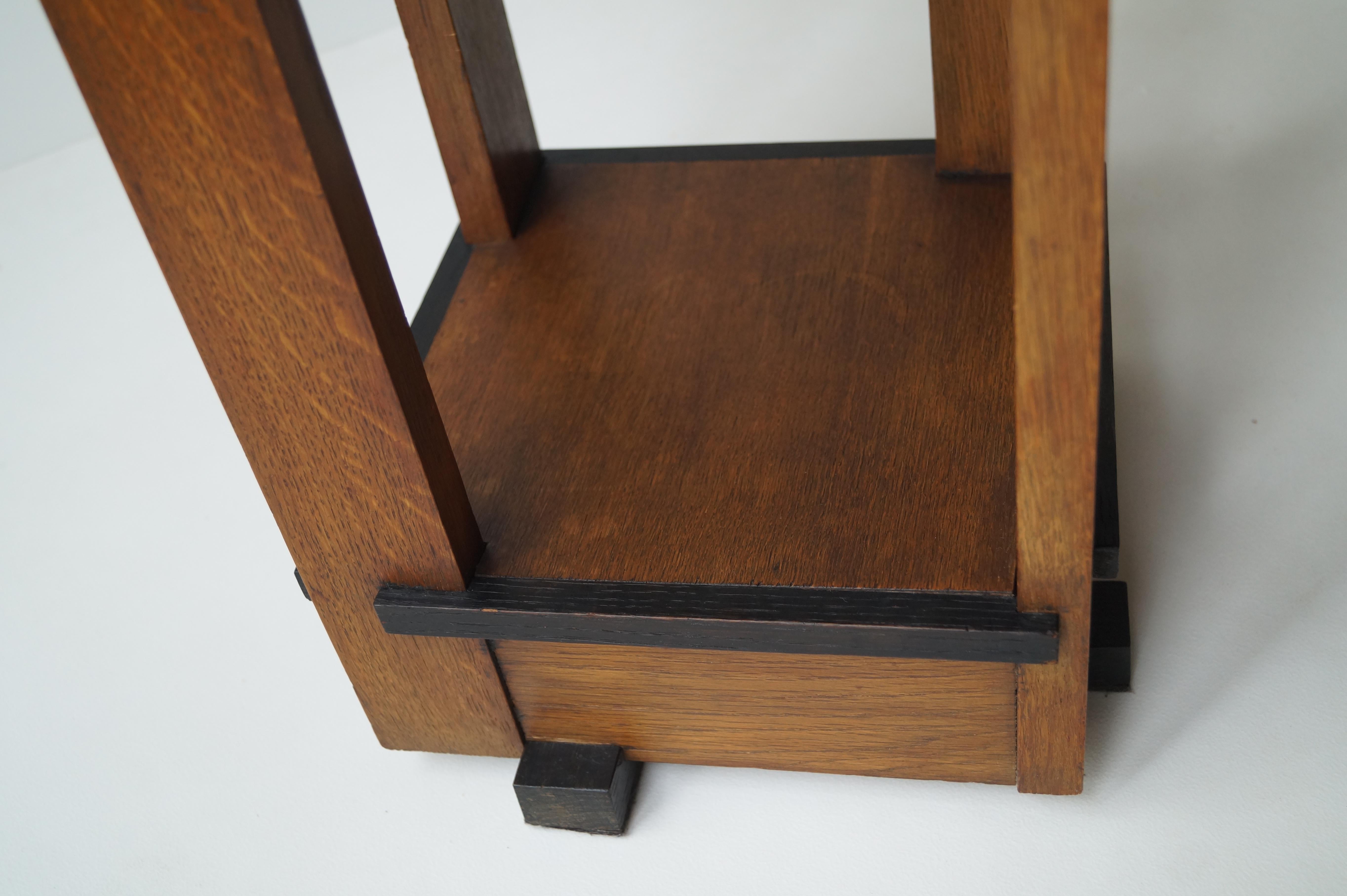 Dutch Art Deco Haagse School side table attributed to Jan Brunott, 1920s For Sale 3