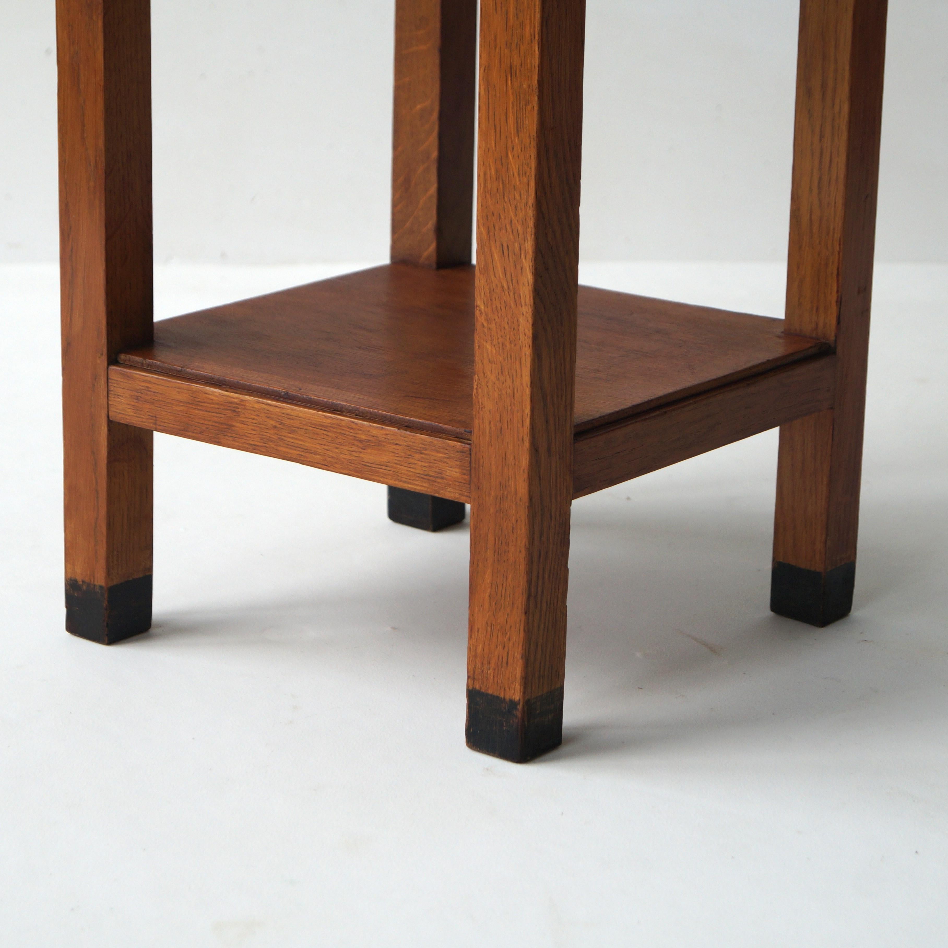 Dutch Art Deco Haagse School square side table, 1930s For Sale 10