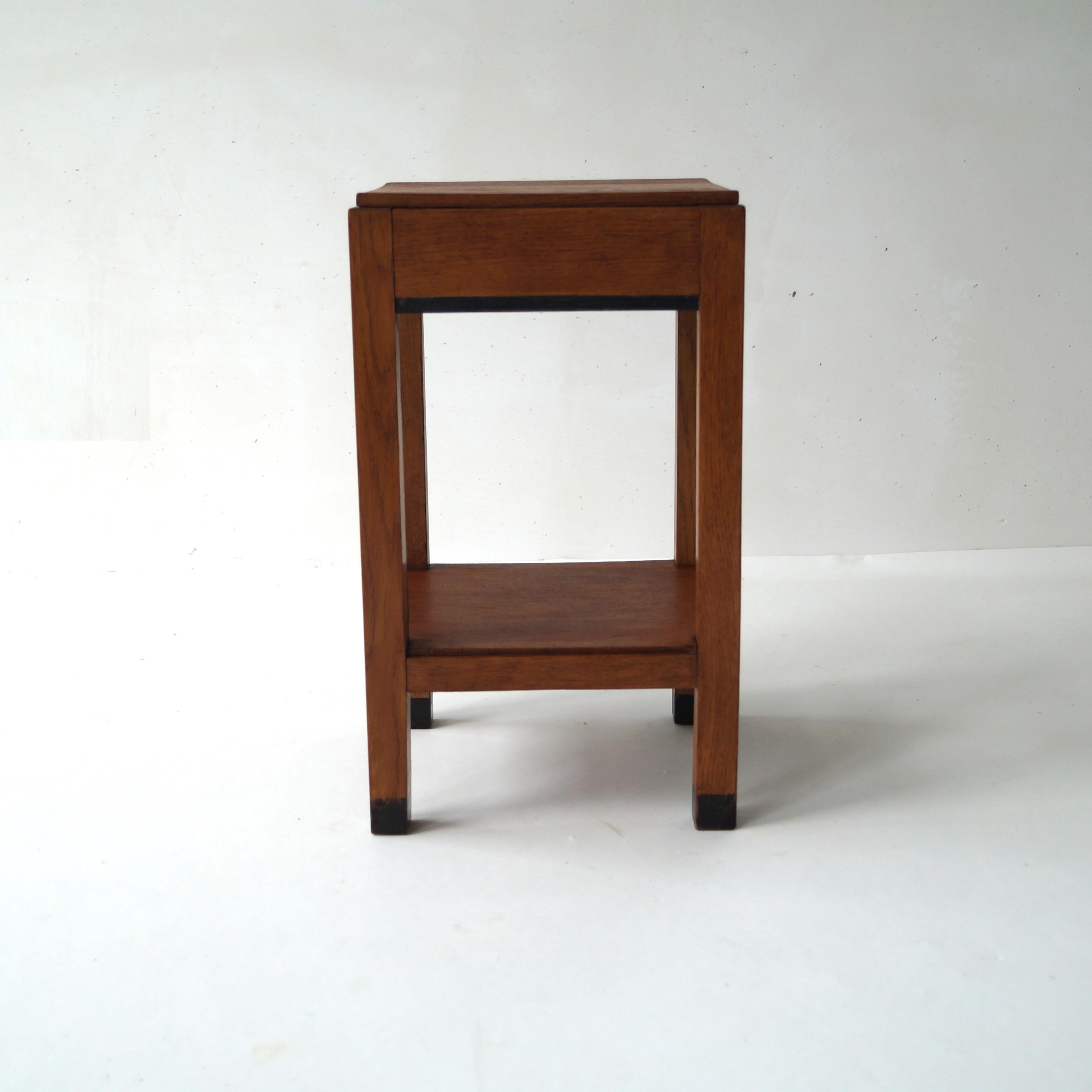 Mid-20th Century Dutch Art Deco Haagse School square side table, 1930s For Sale