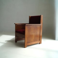 Poltrona modernista olandese Art Deco Hague School, anni '20