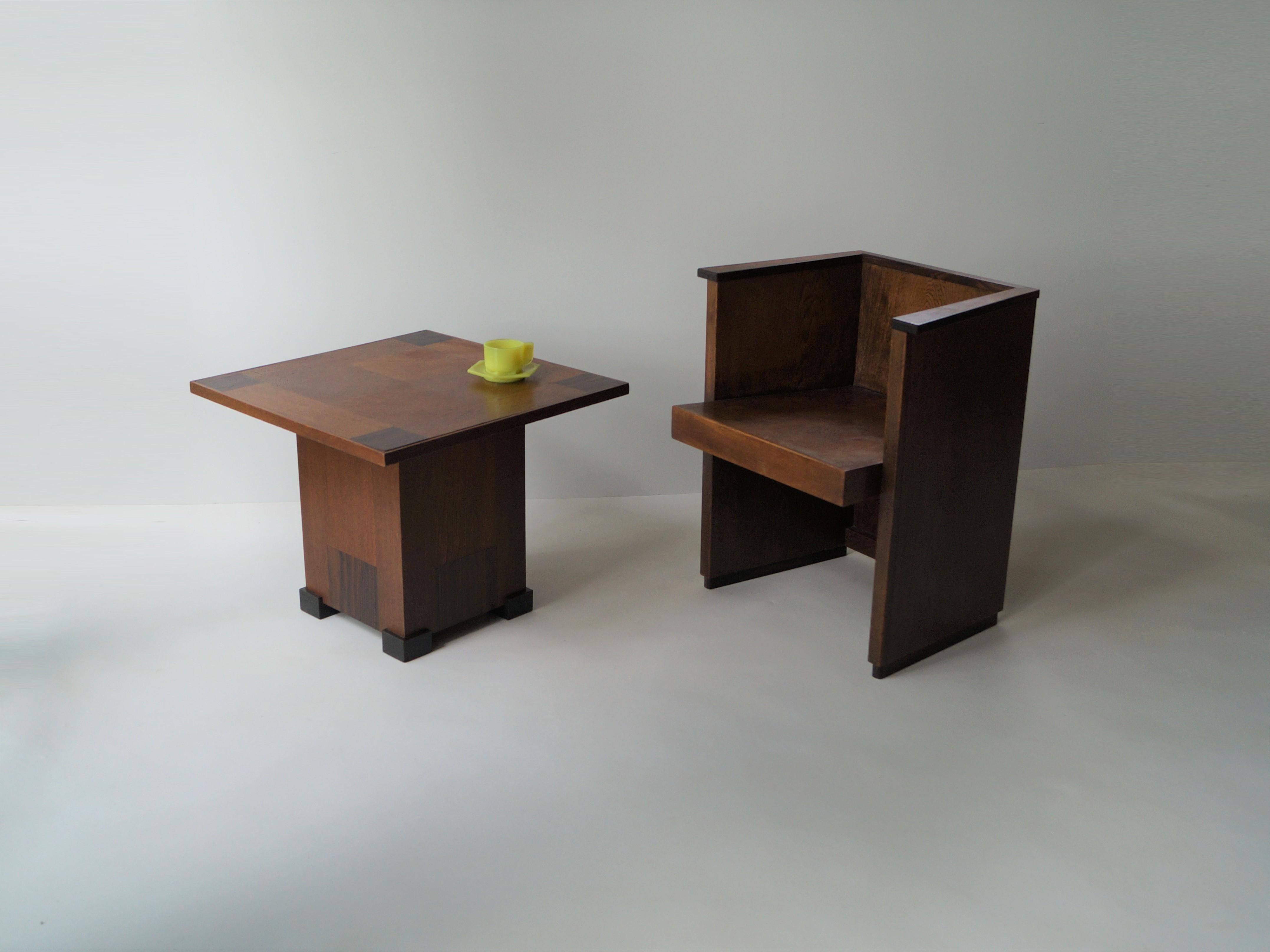 Dutch Art Deco Modernist coffee table in style of P.E.L. Izeren, 1920s For Sale 6