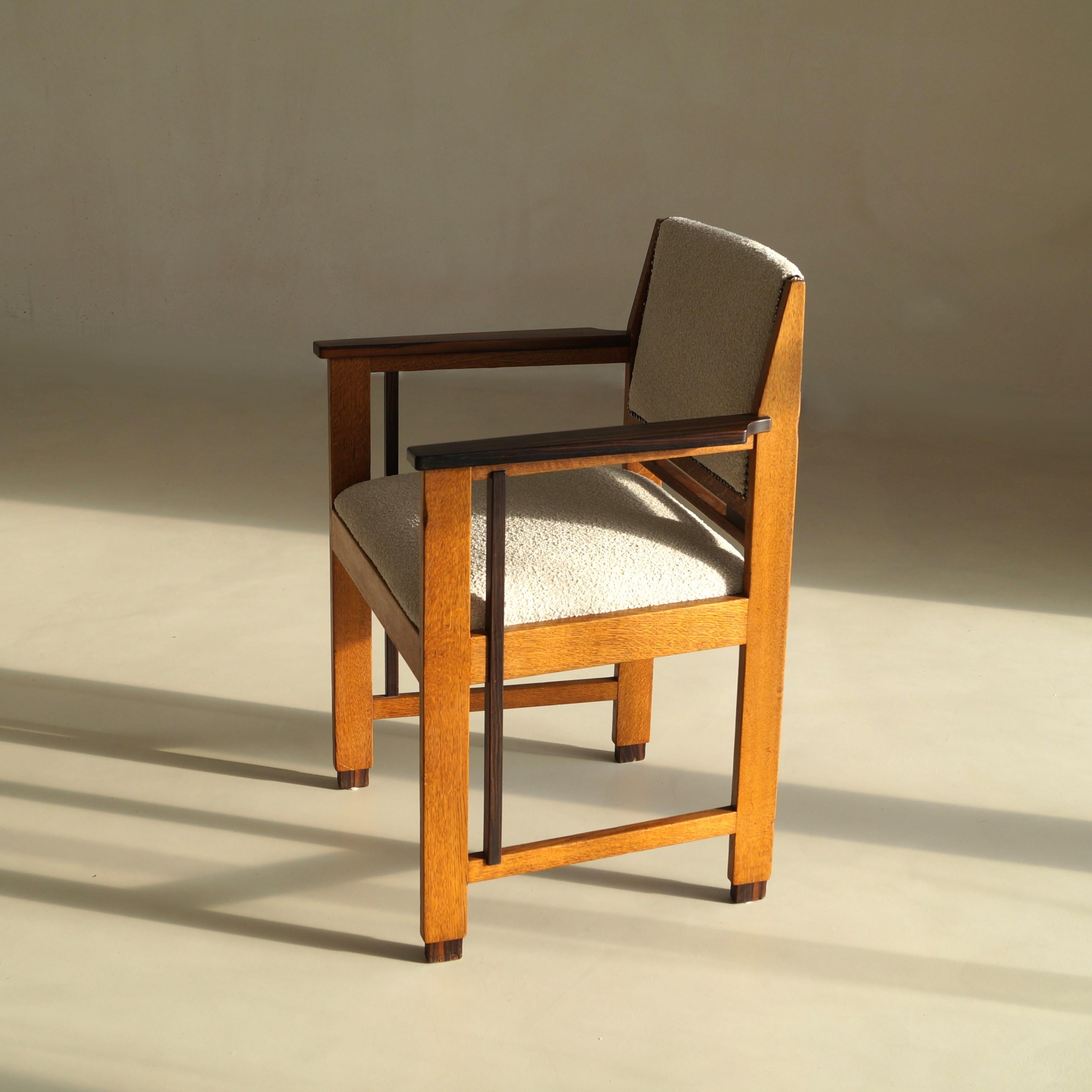 Fauteuil moderniste Art déco néerlandais (école de La Haye), attr. à Anton Lucas, années 1920 en vente 10