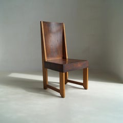 Dutch Art Deco Modernist The Hague School side chair, 1920s