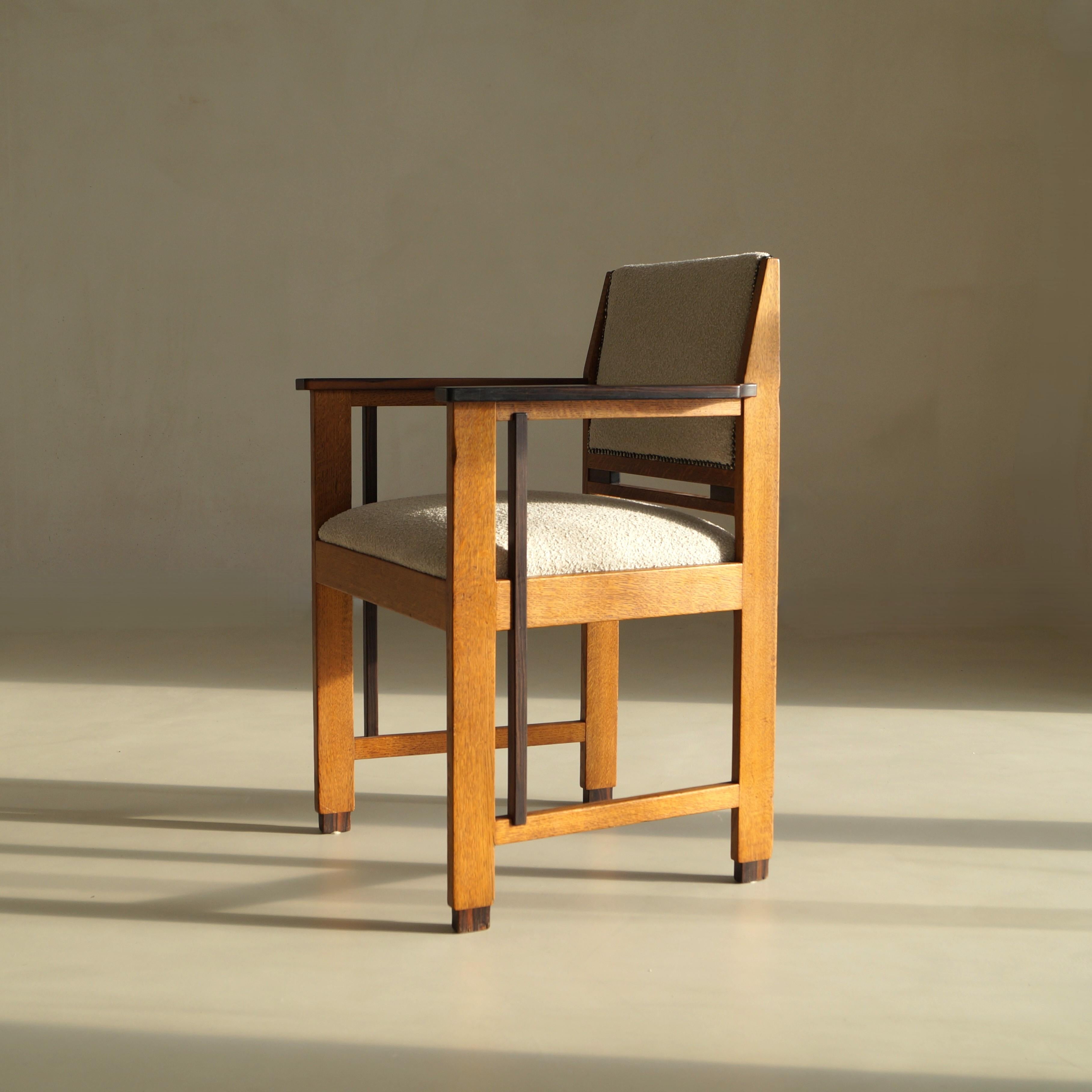 Fauteuil moderniste Art déco néerlandais (école de La Haye), attr. à Anton Lucas, années 1920 Bon état - En vente à EVERDINGEN, NL