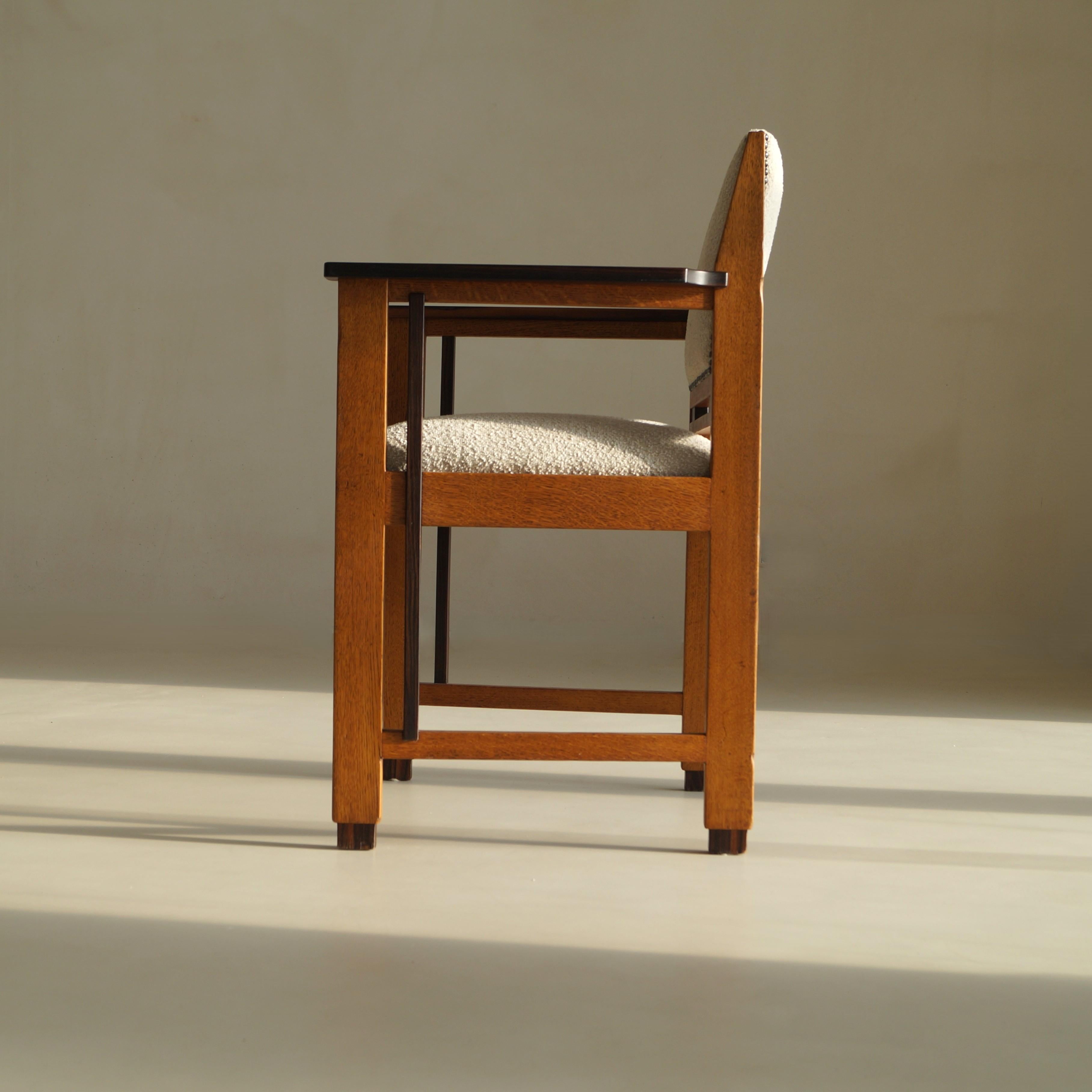 Début du 20ème siècle Fauteuil moderniste Art déco néerlandais (école de La Haye), attr. à Anton Lucas, années 1920 en vente