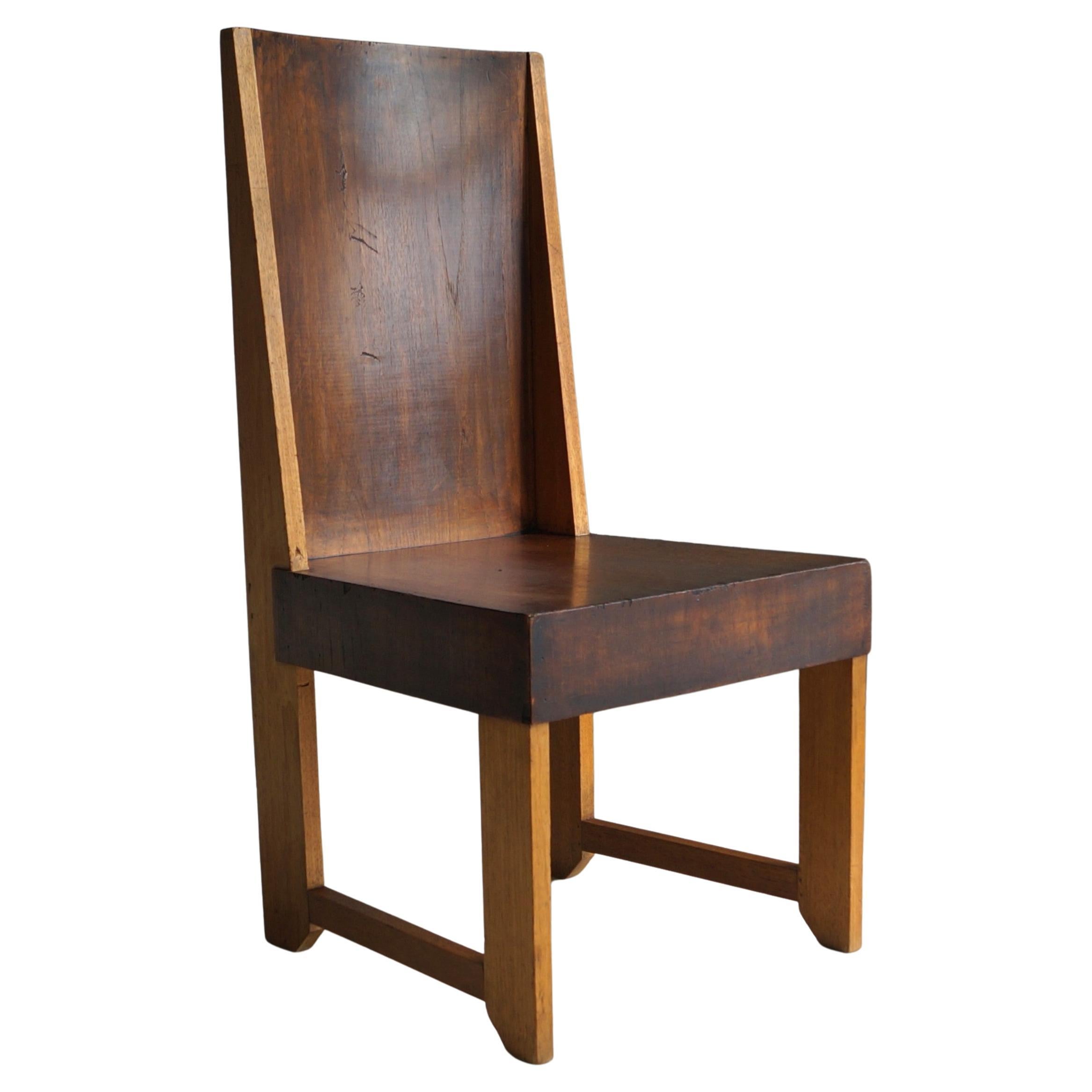 Dutch Art Deco Modernist The Hague School side chair, 1920s