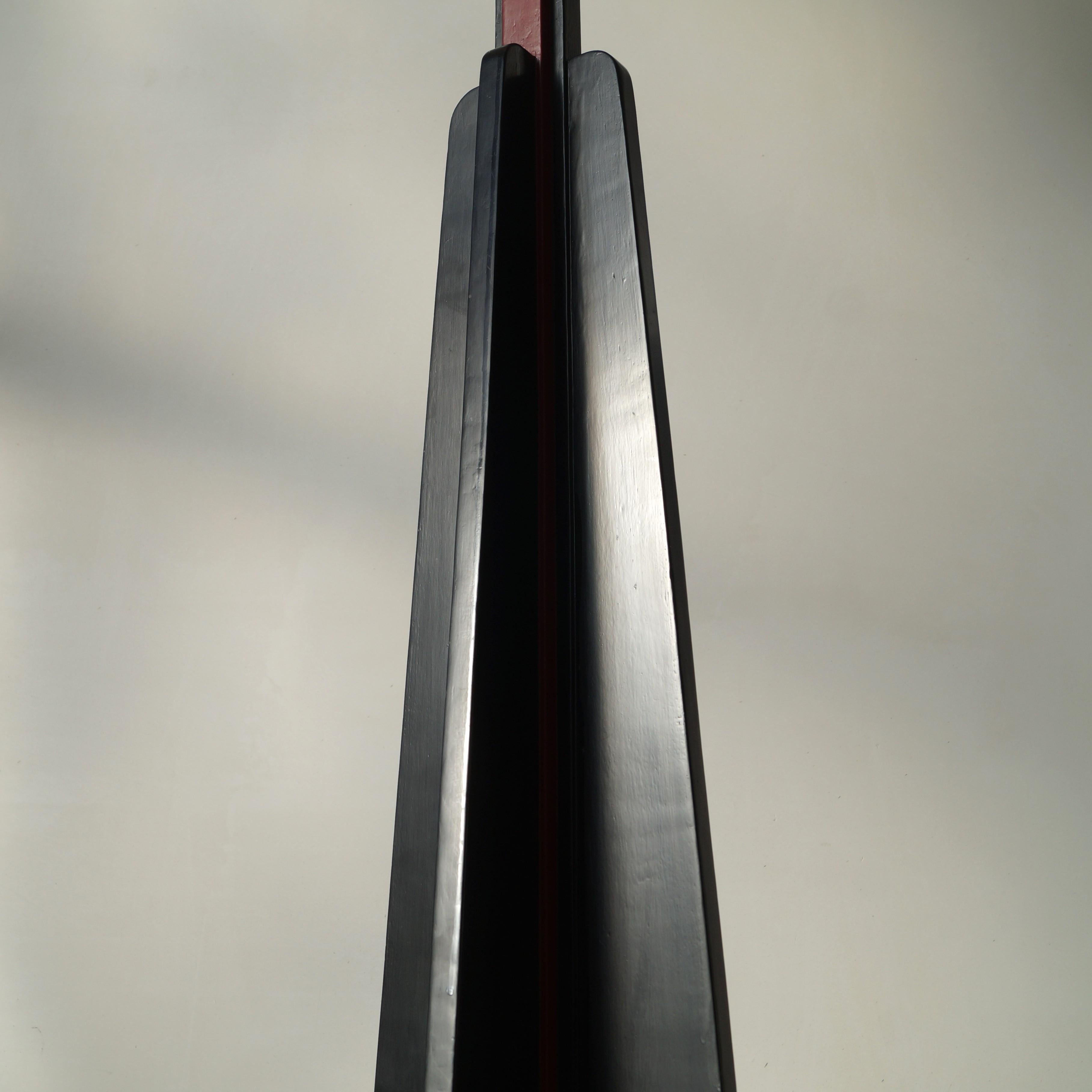Dutch Art Deco modernist red and black floor lamp, 1920s 5