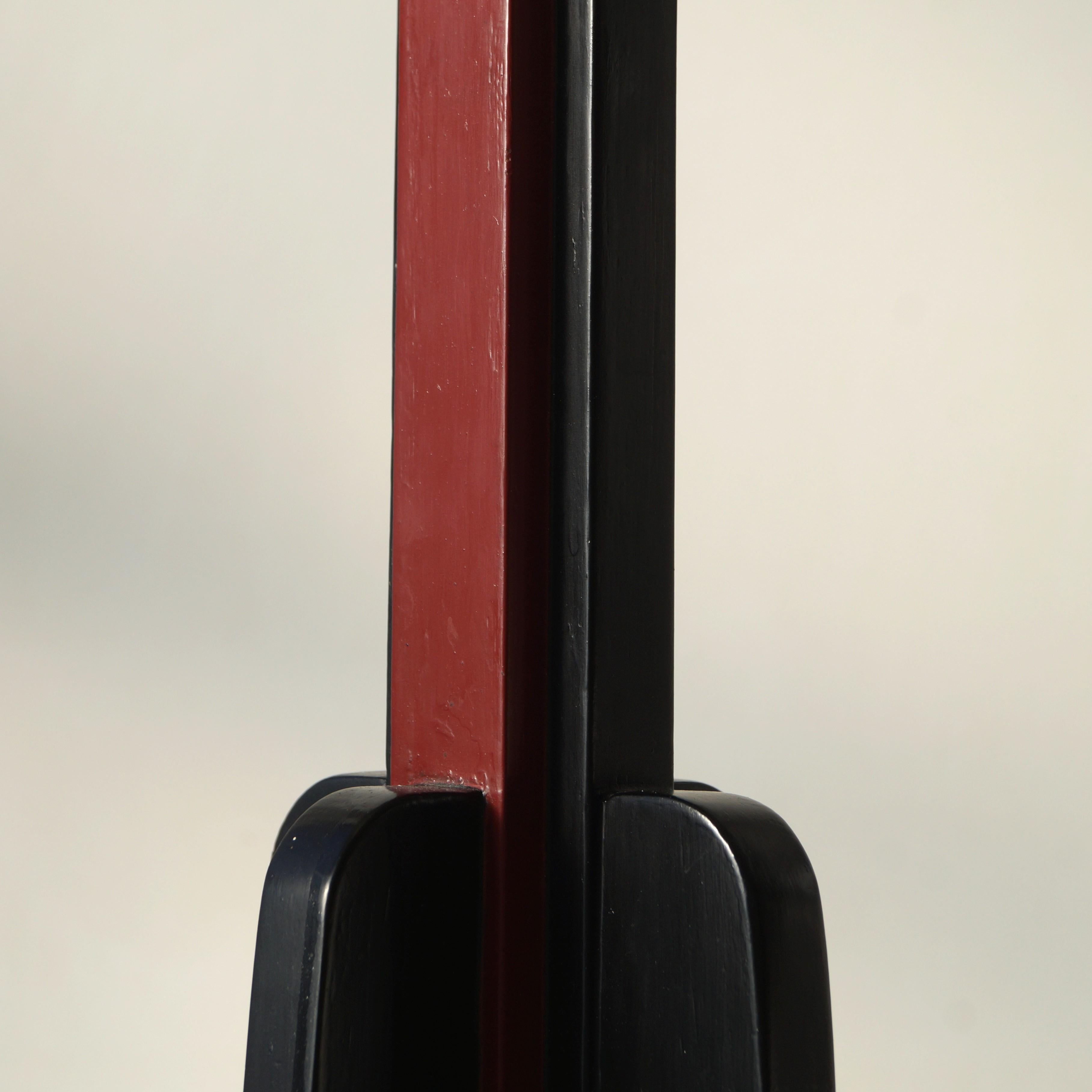 Dutch Art Deco modernist red and black floor lamp, 1920s 7