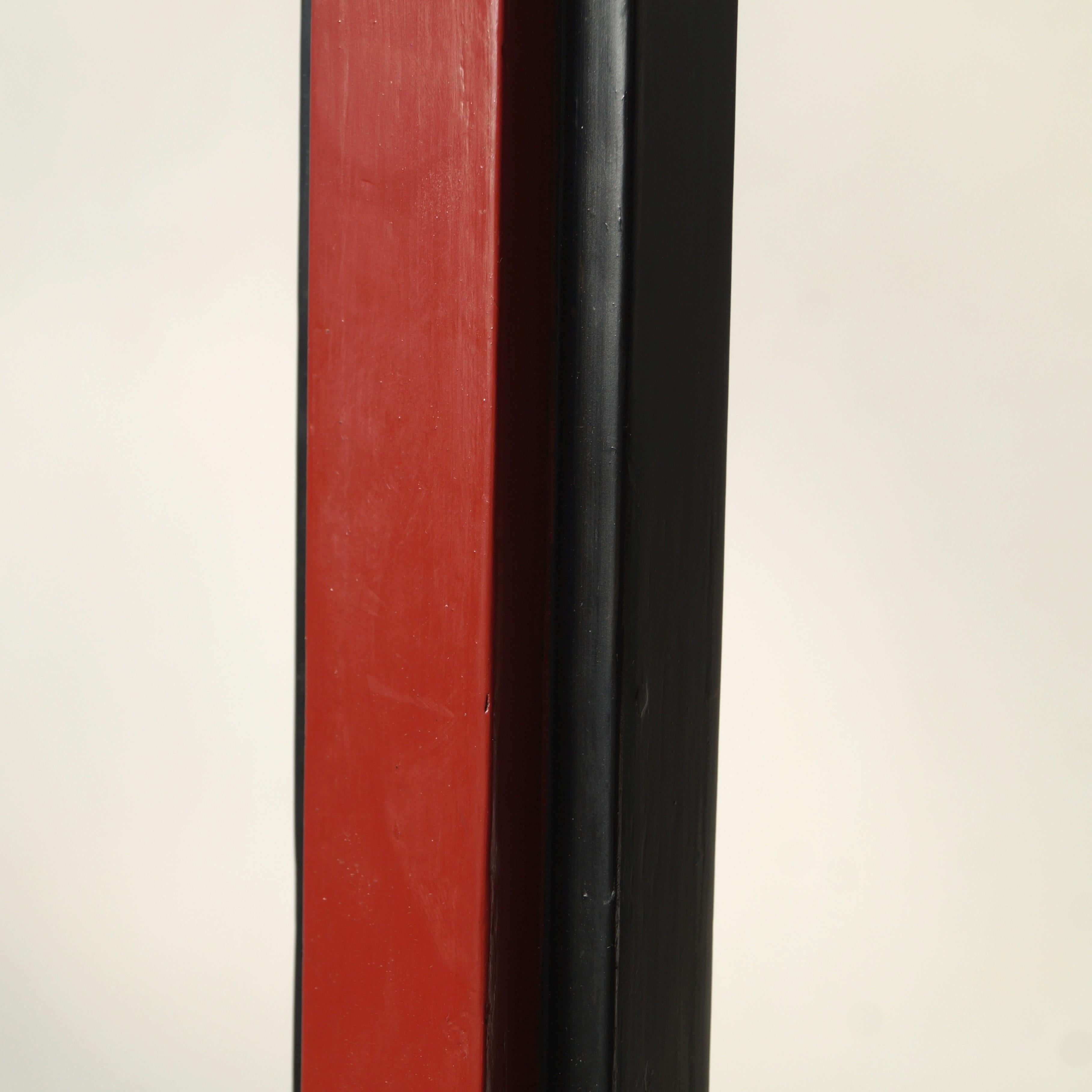 Dutch Art Deco modernist red and black floor lamp, 1920s 8