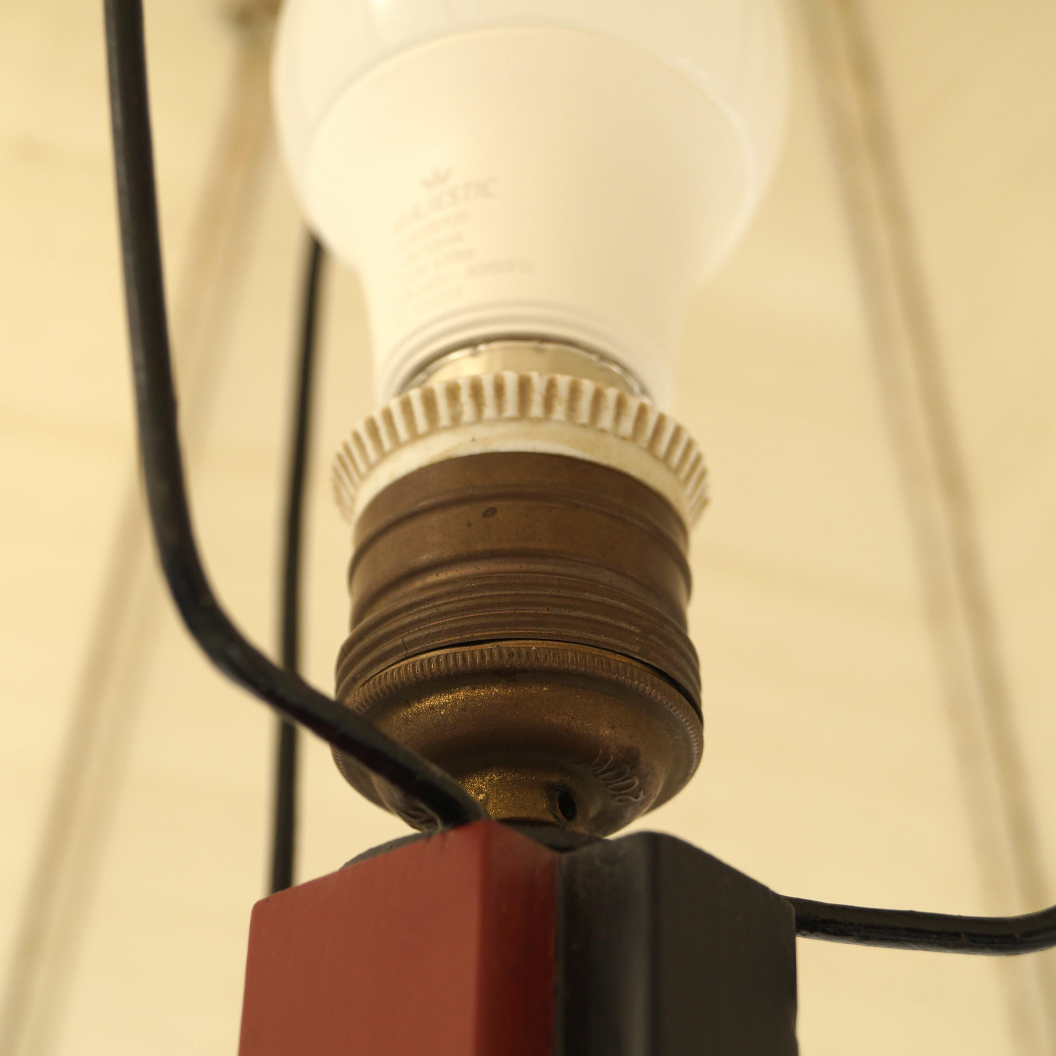 Dutch Art Deco modernist red and black floor lamp, 1920s 13