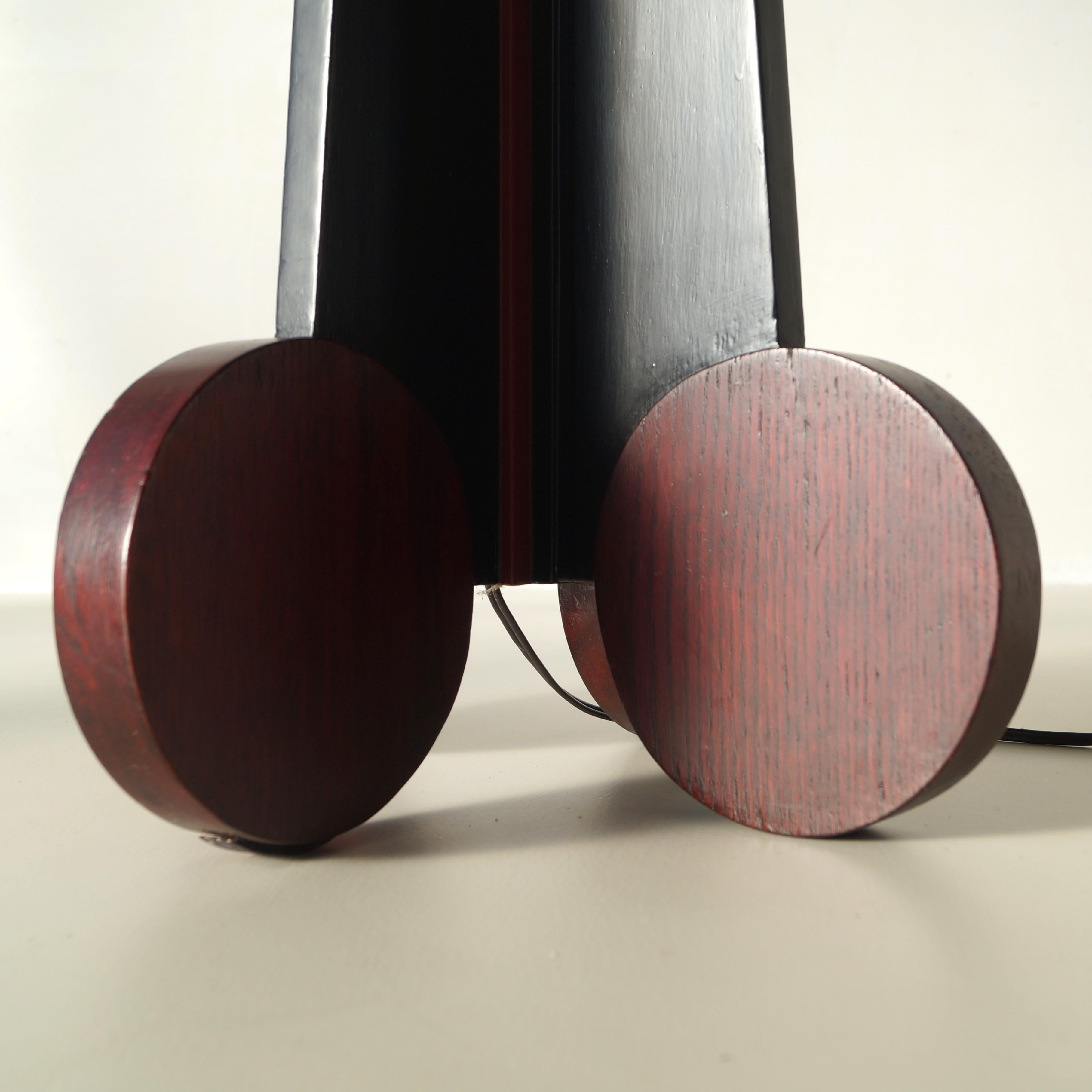 Dutch Art Deco modernist red and black floor lamp, 1920s 3
