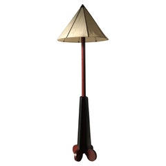Dutch Art Deco modernist red and black floor lamp, 1920s