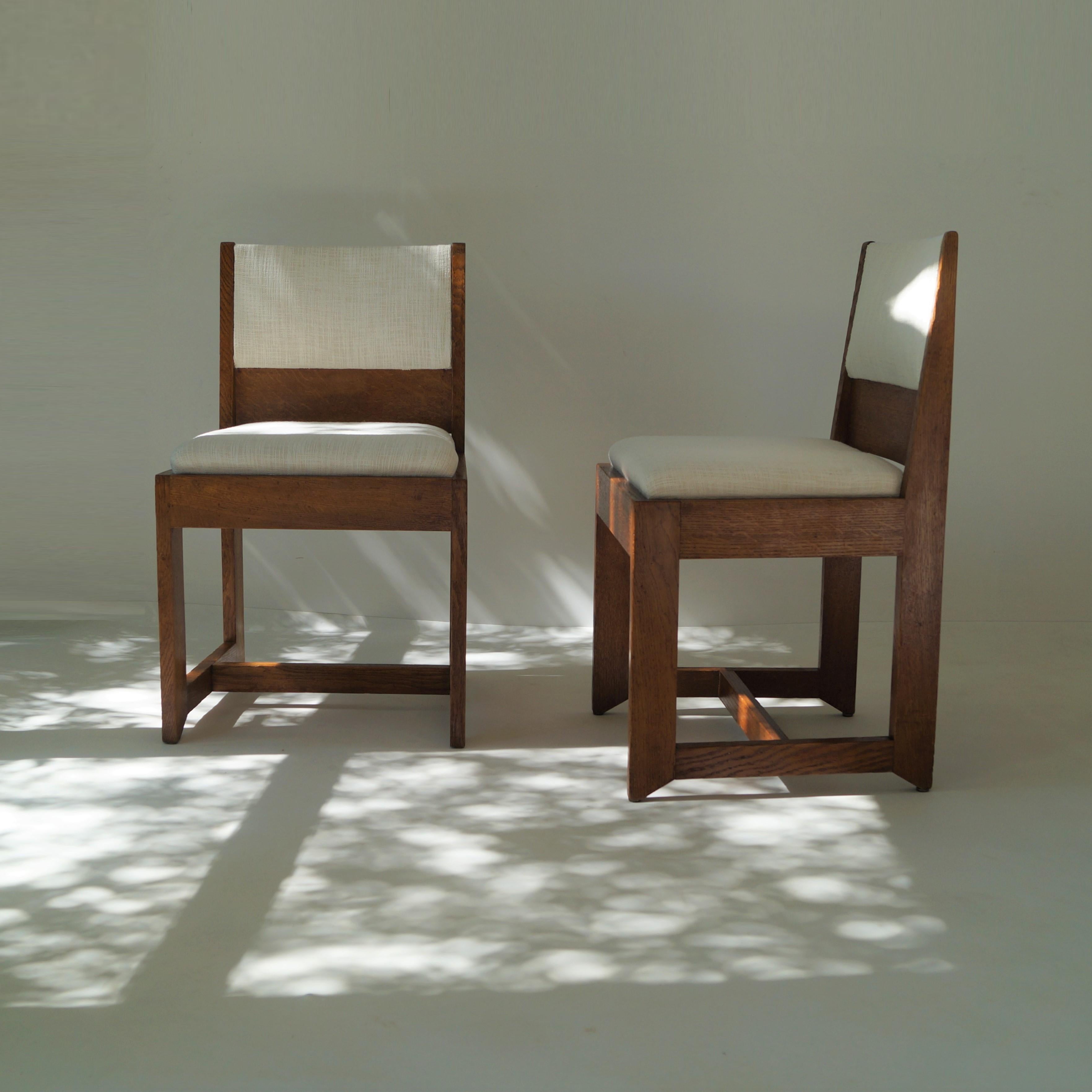 Dutch Art Deco Modernist set of chairs by H. Wouda for Pander, 1924 For Sale 8