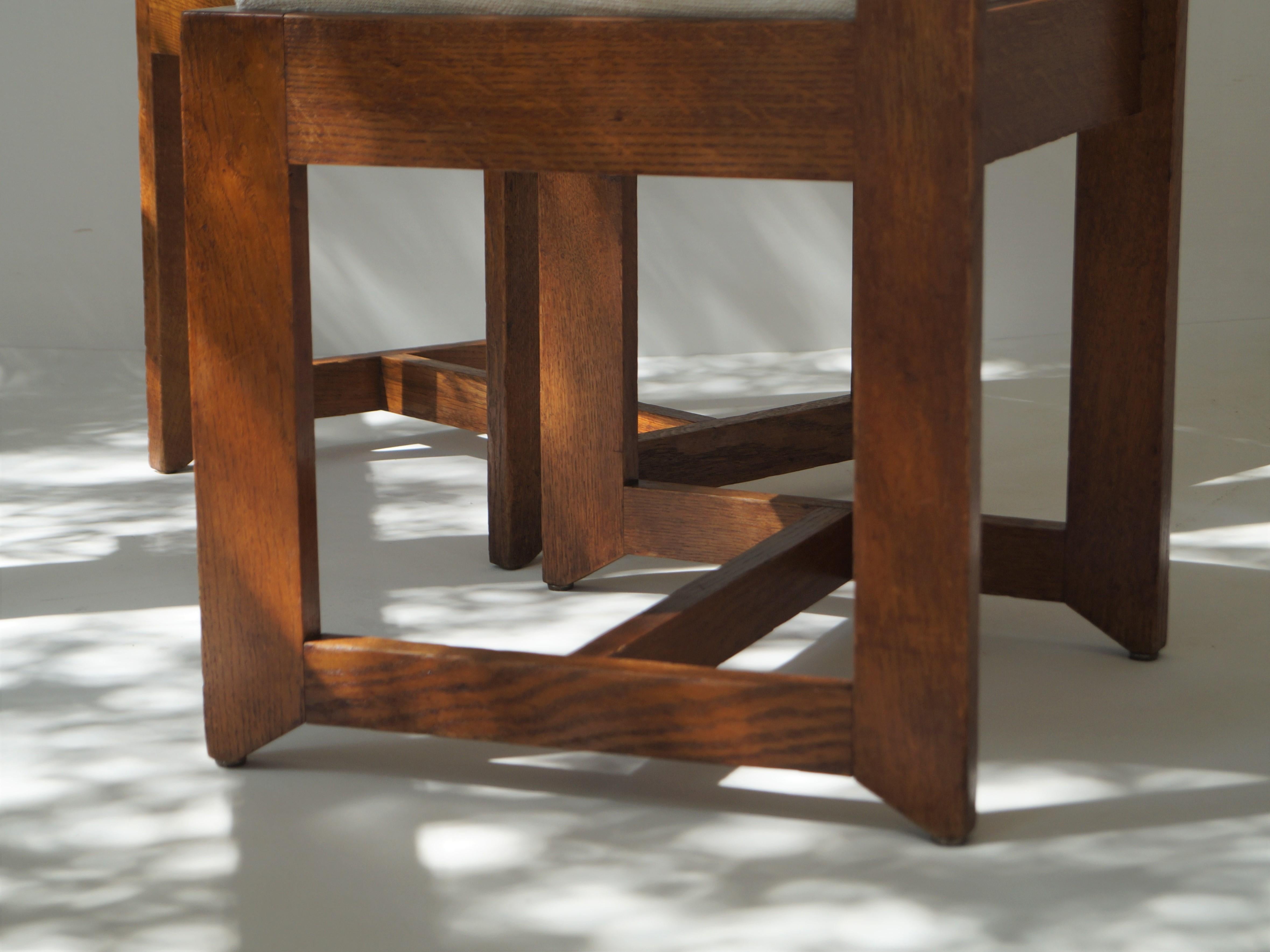 Ensemble de chaises Art Déco moderniste néerlandais par H. Wouda pour Pander, 1924 en vente 11