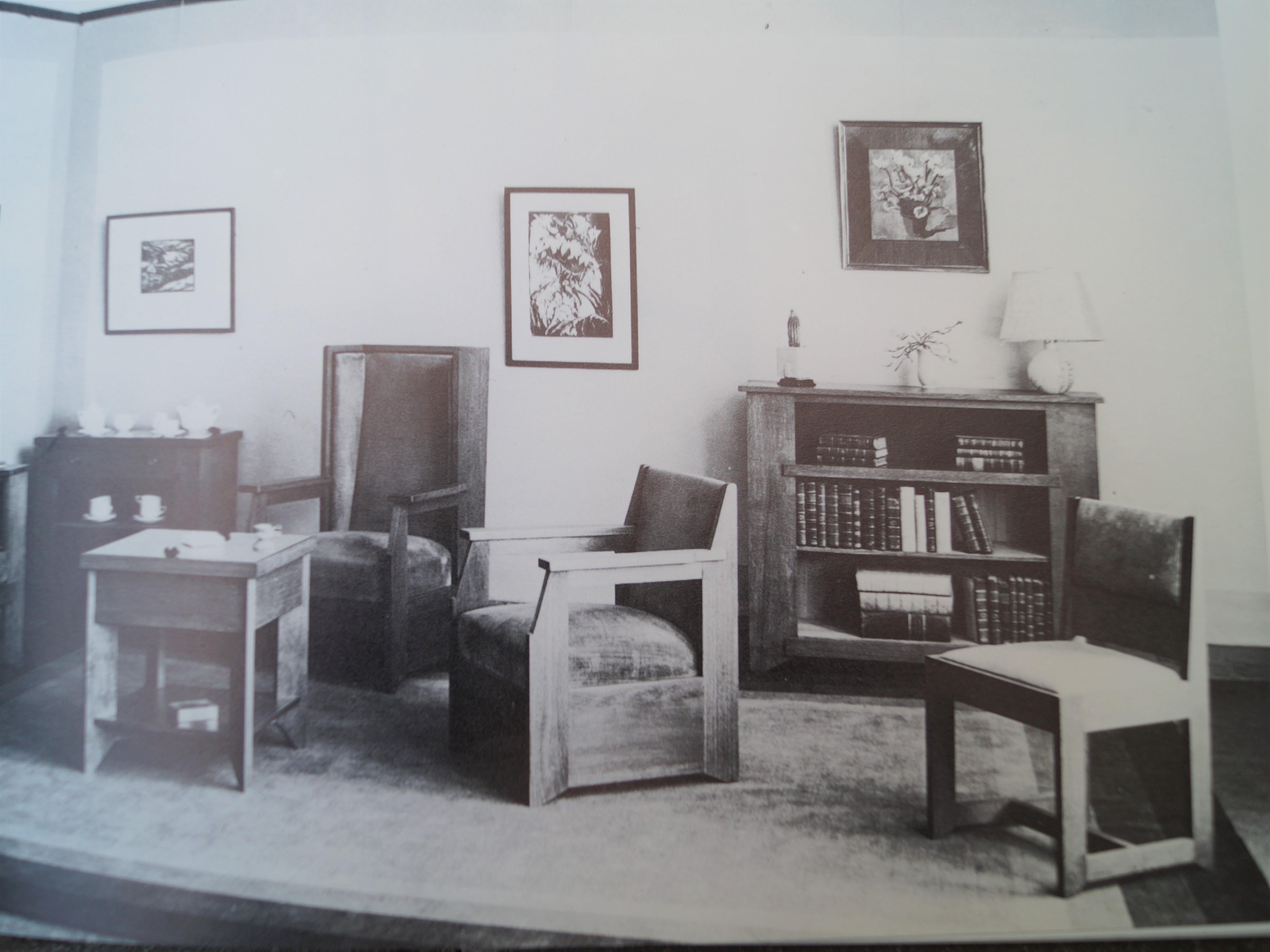 Ensemble de chaises Art Déco moderniste néerlandais par H. Wouda pour Pander, 1924 en vente 13