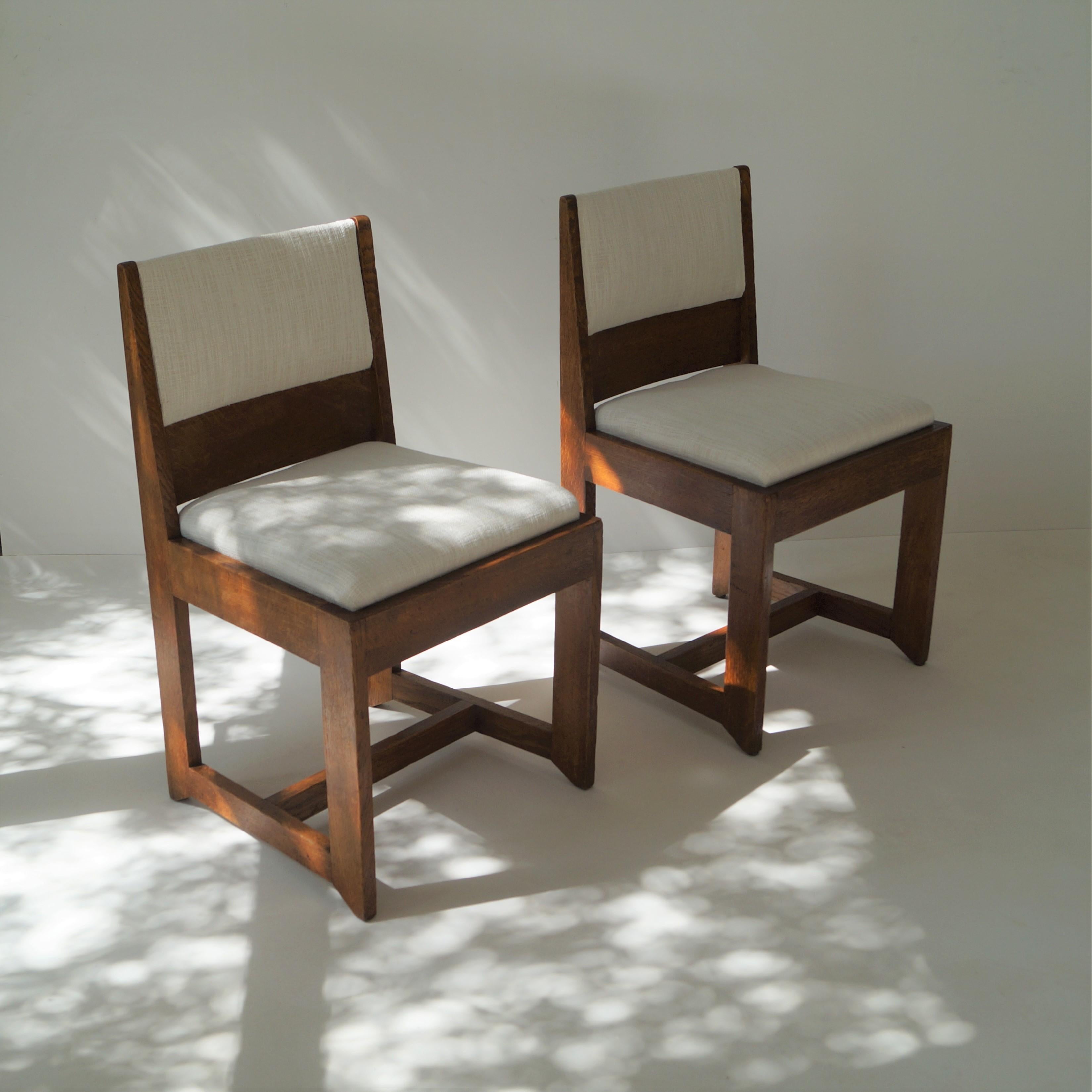 Tissu Ensemble de chaises Art Déco moderniste néerlandais par H. Wouda pour Pander, 1924 en vente
