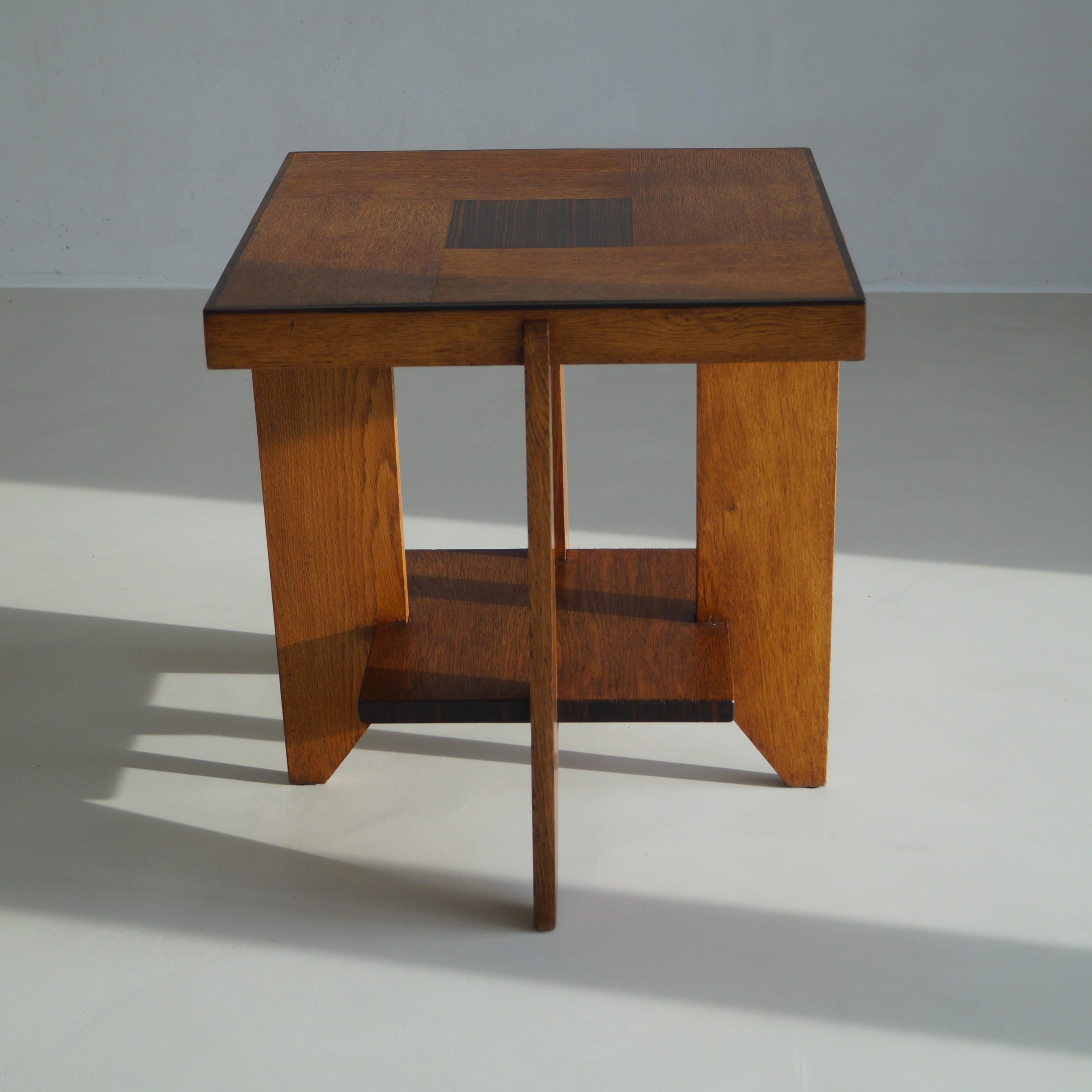 Dutch Art Deco modernist side table attributed to Hendrik Wouda, 1920s 7