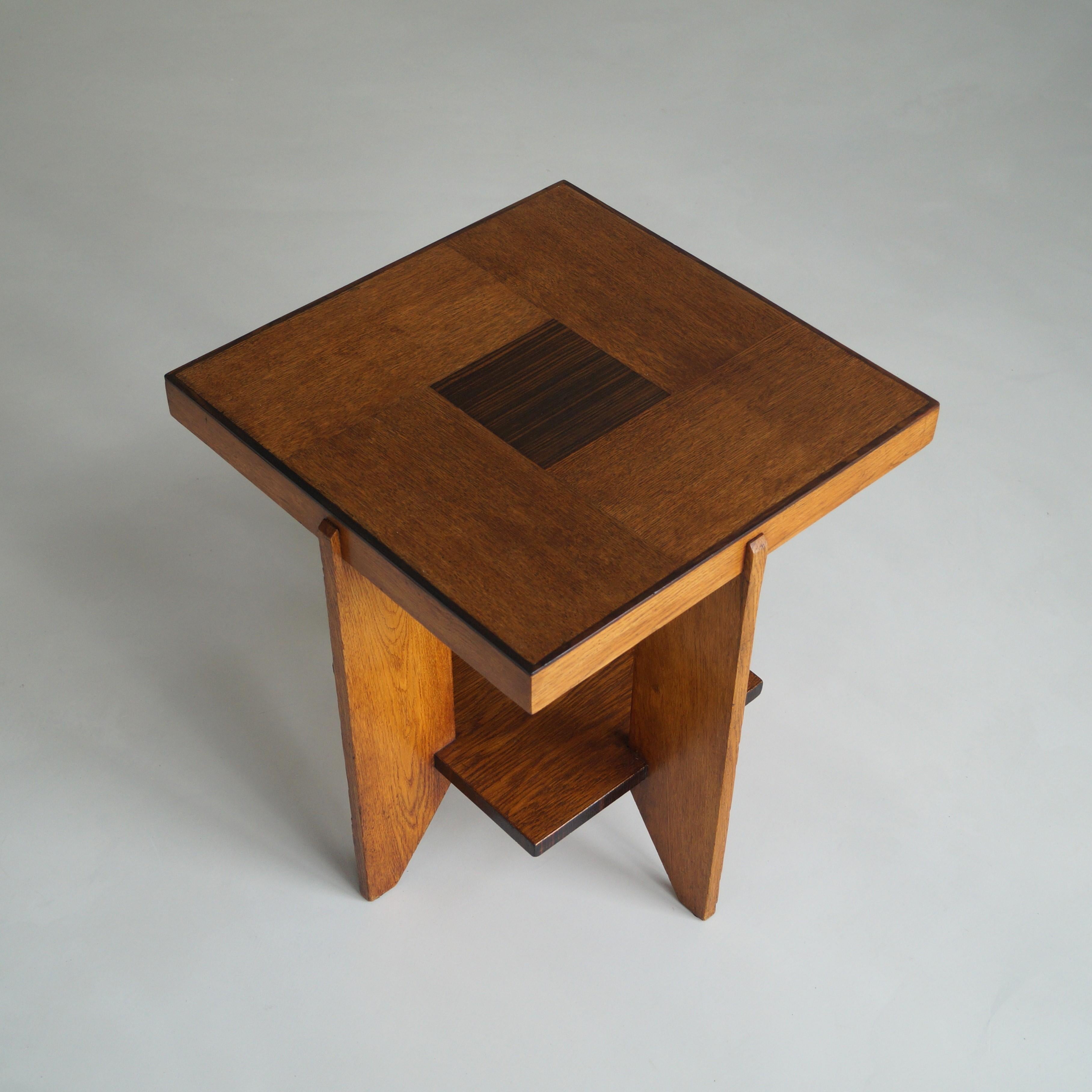 Dutch Art Deco modernist side table attributed to Hendrik Wouda, 1920s 9