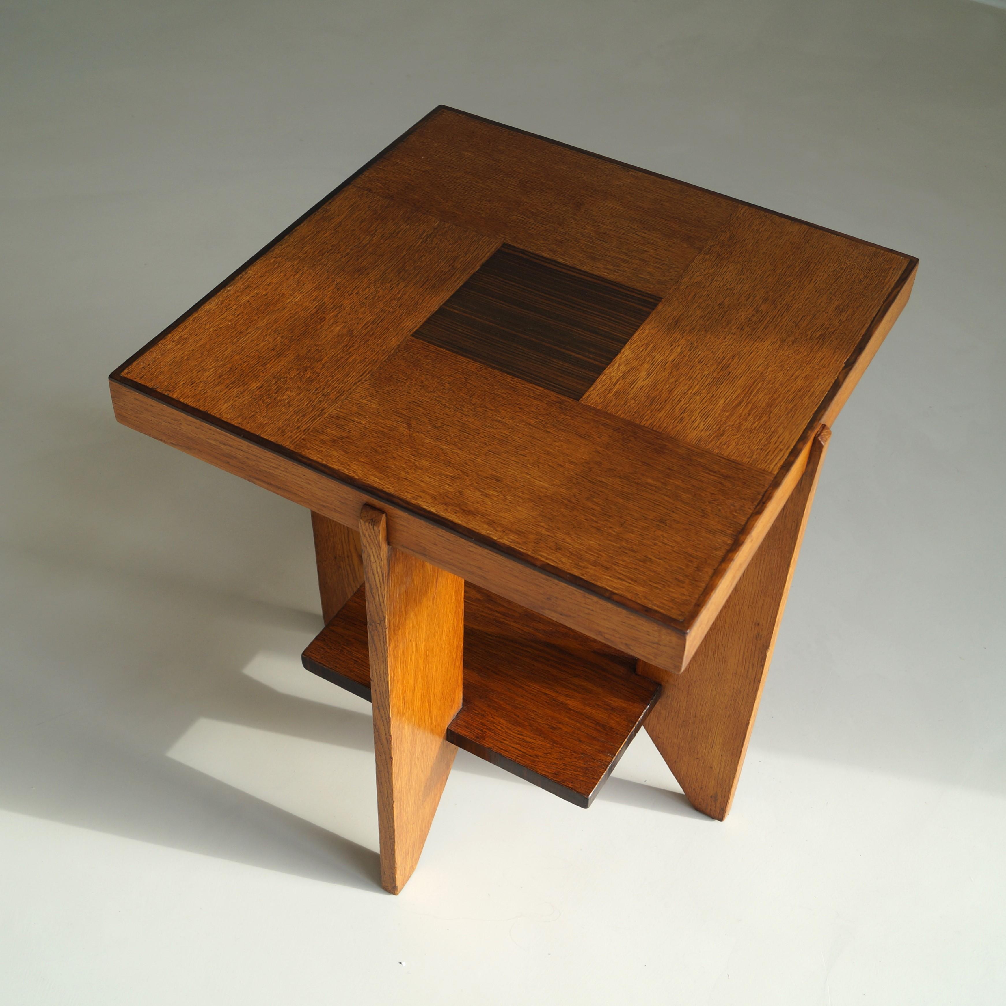 Dutch Art Deco modernist side table attributed to Hendrik Wouda, 1920s In Good Condition In EVERDINGEN, NL