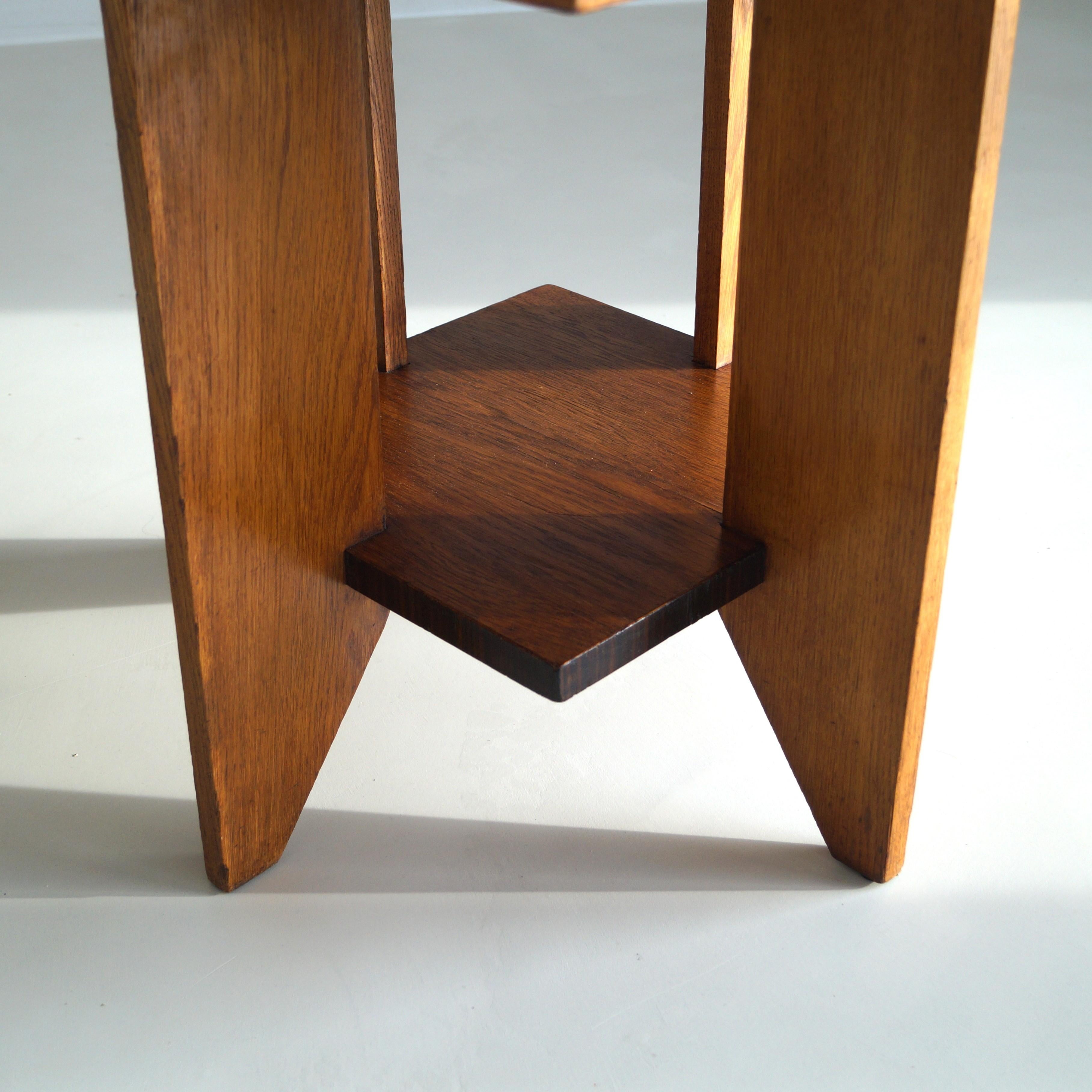 Dutch Art Deco modernist side table attributed to Hendrik Wouda, 1920s 10