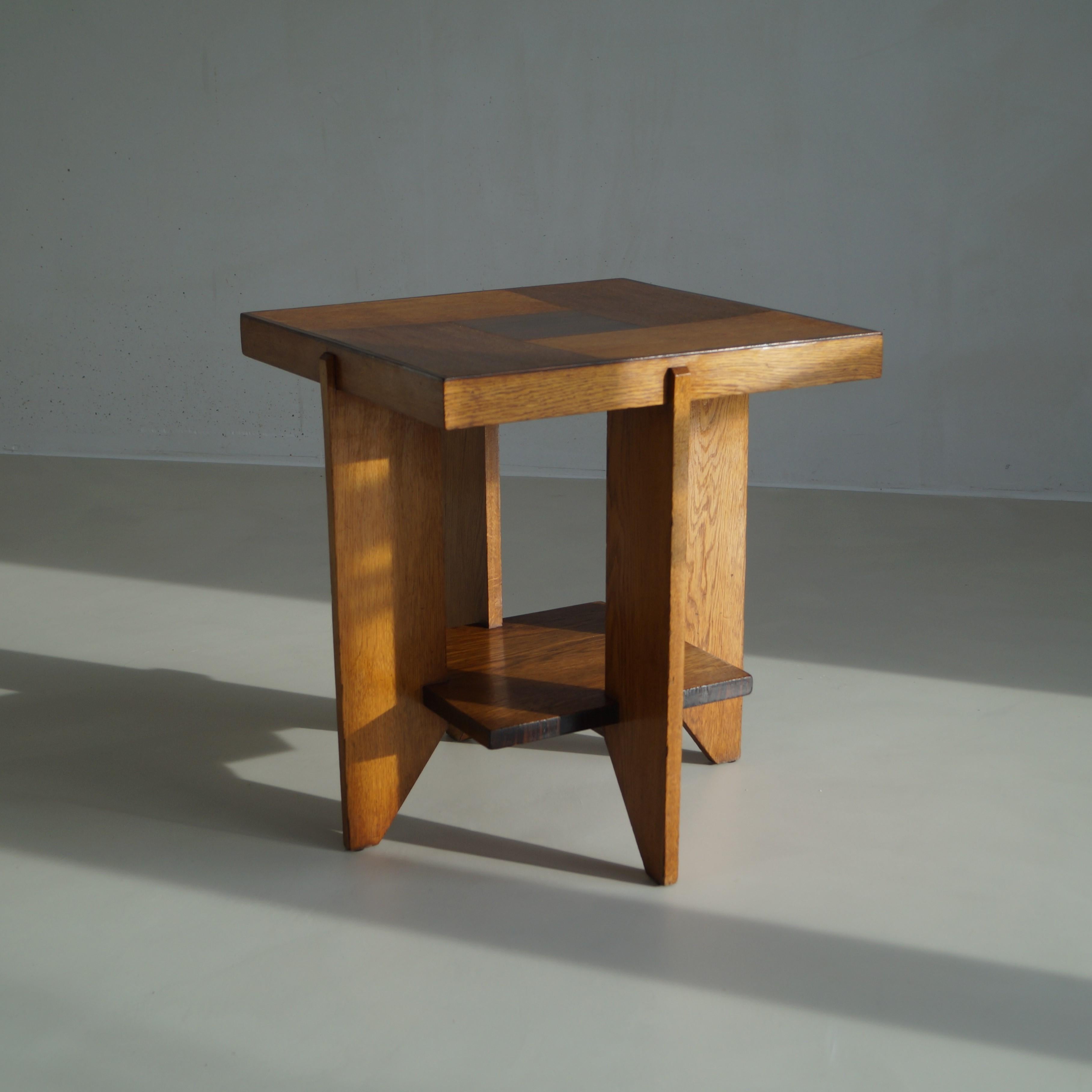 Dutch Art Deco modernist side table attributed to Hendrik Wouda, 1920s 11