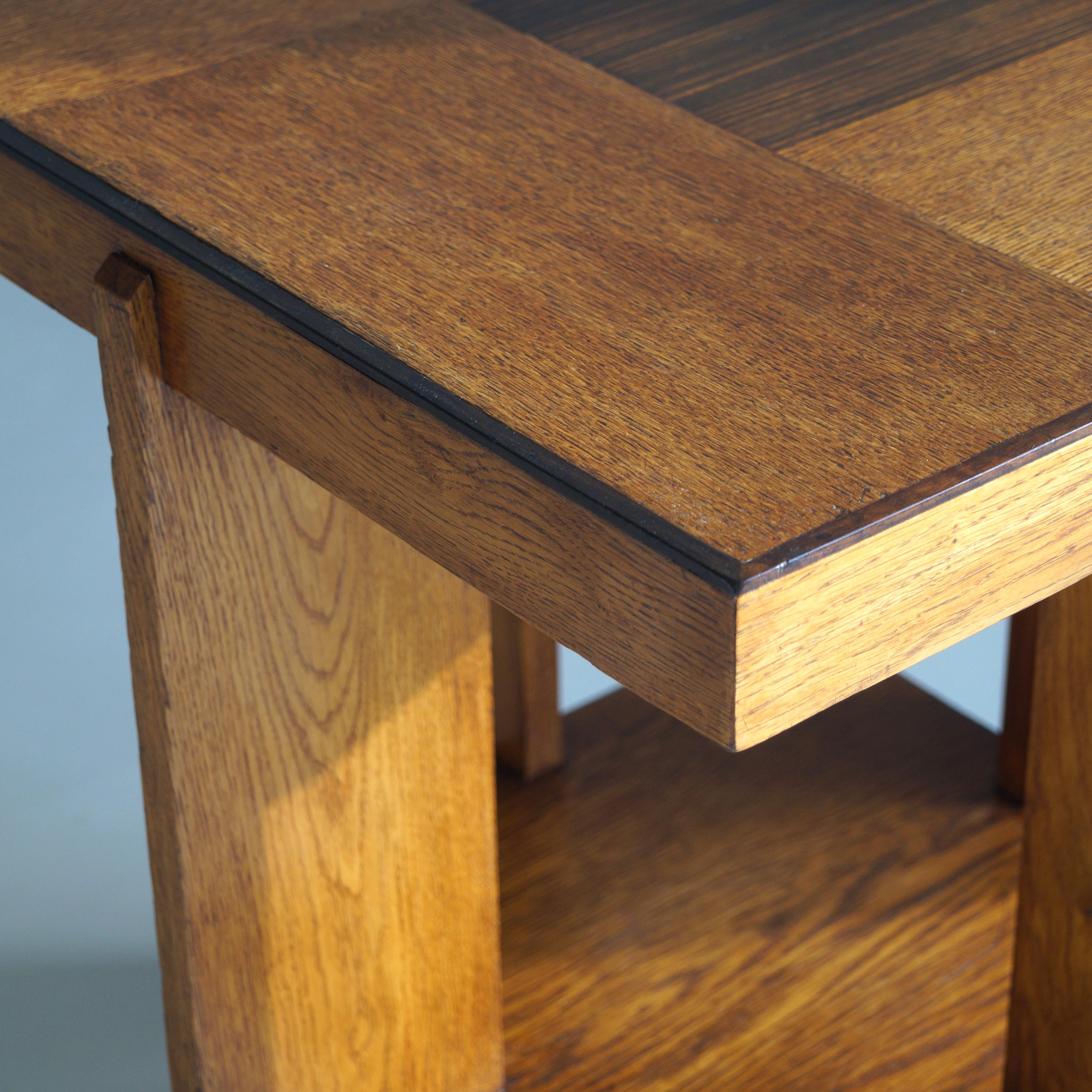 Dutch Art Deco modernist side table attributed to Hendrik Wouda, 1920s 14