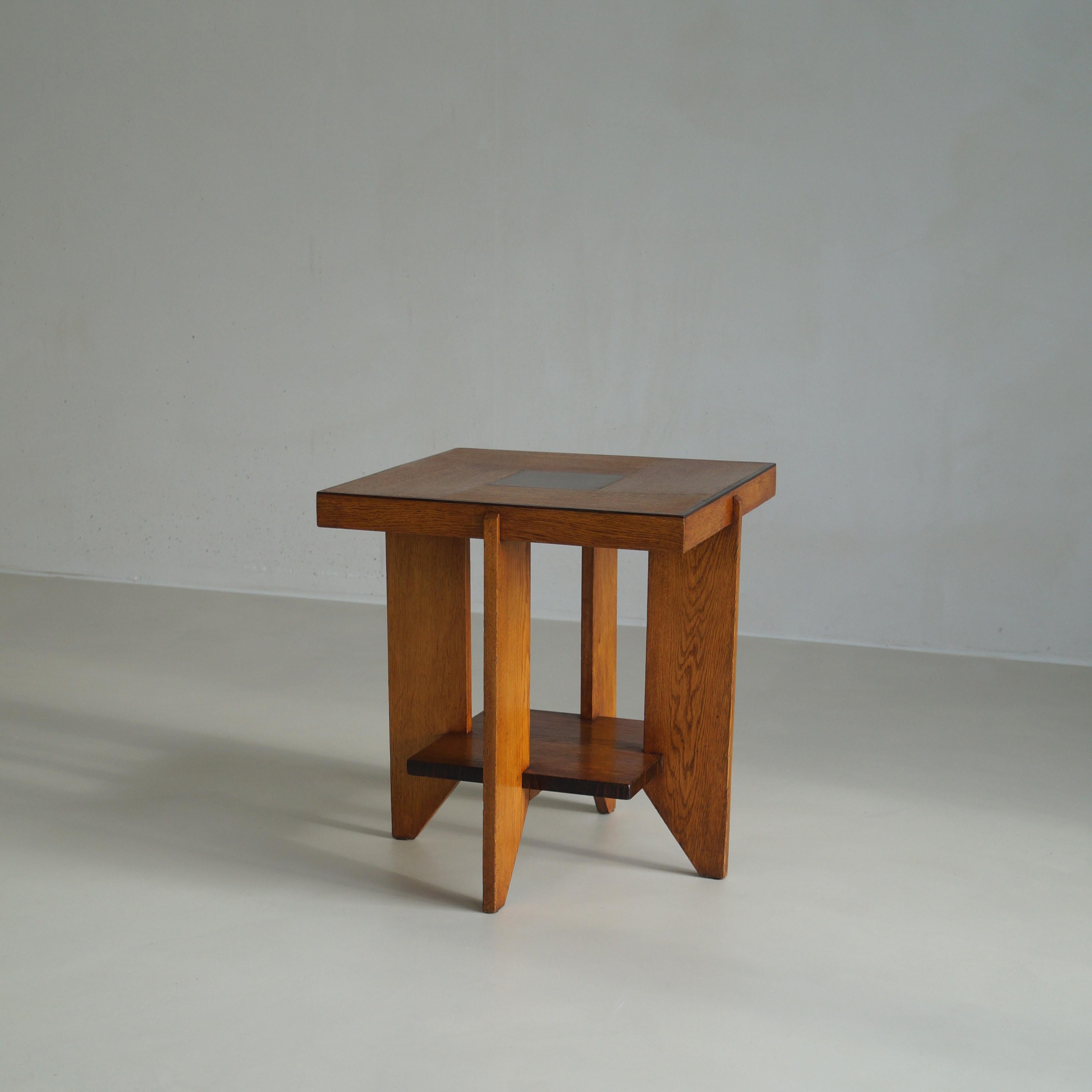 Dutch Art Deco modernist side table attributed to Hendrik Wouda, 1920s 3
