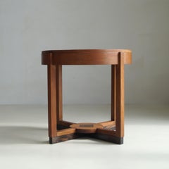 Dutch Art Deco Modernist side table in oak and macassar ebony, 1920s