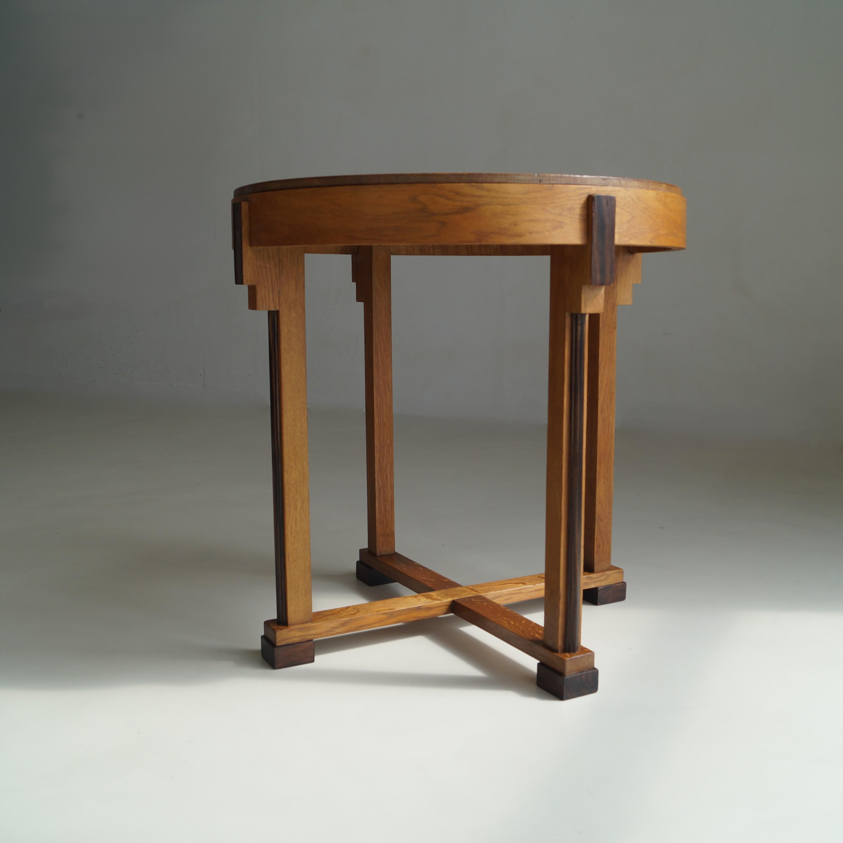 Dutch Art Deco Modernist side table with macassar ebony details, 1920s ...