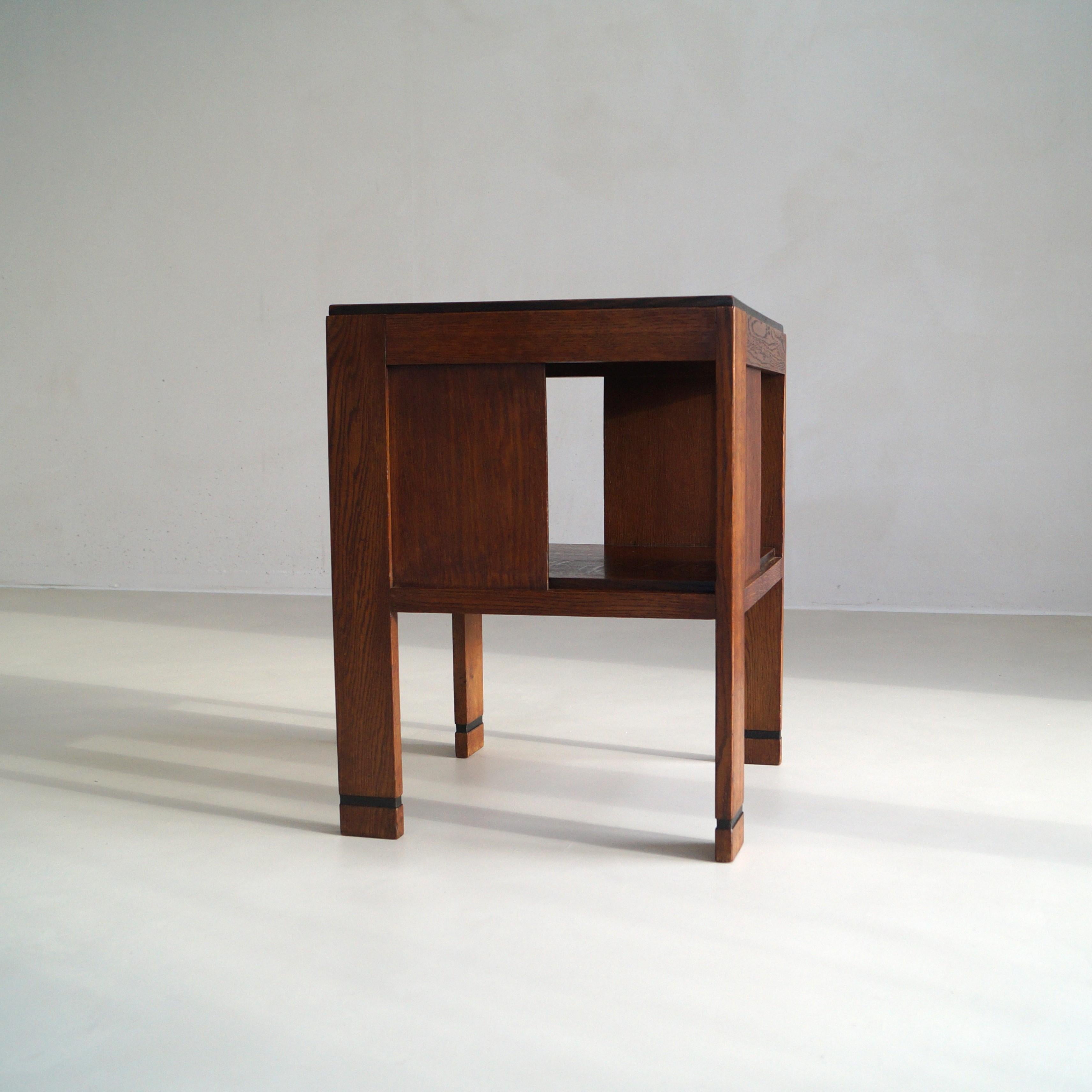 Dutch Art Deco modernist square occasional table, 1920s 9