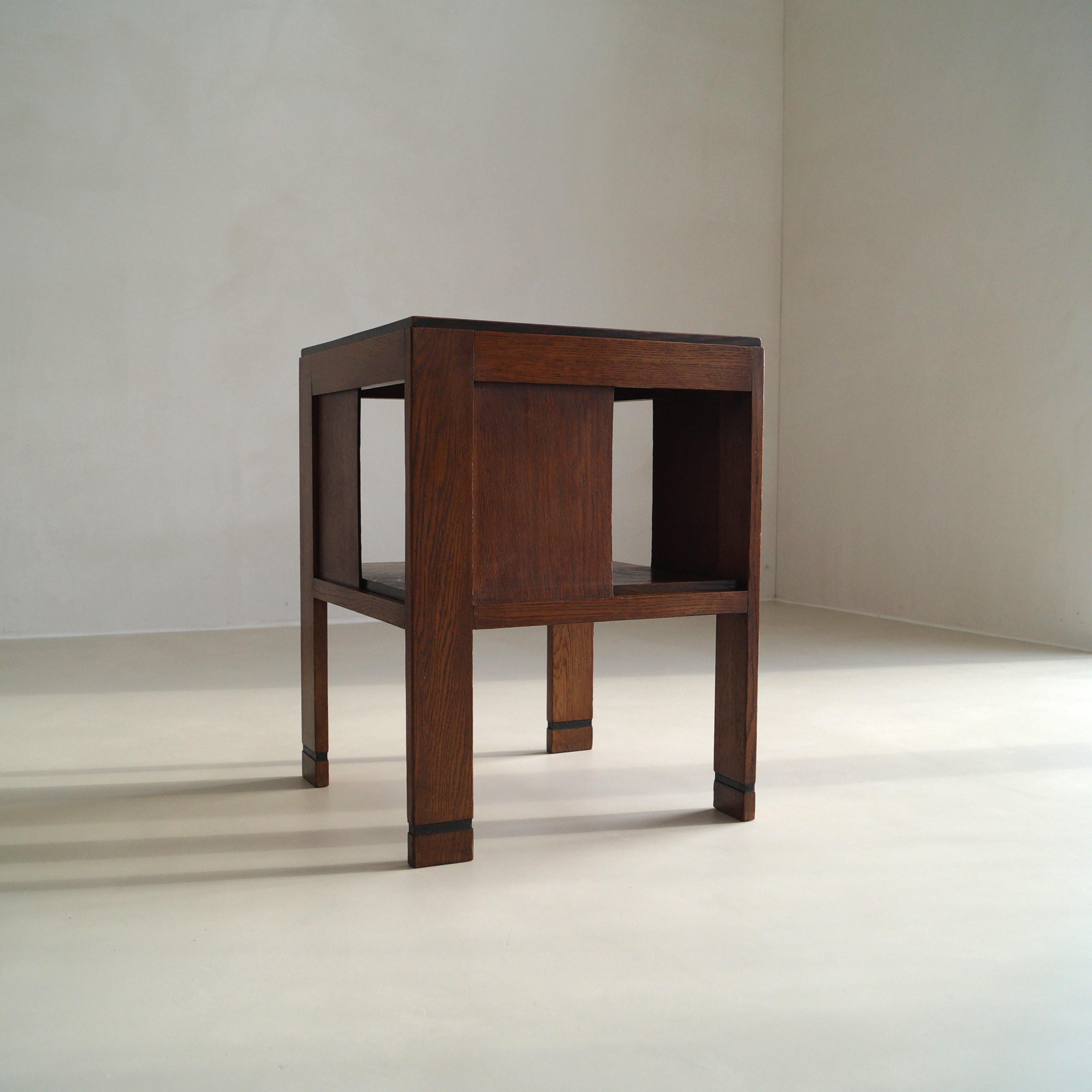 Dutch Art Deco modernist square occasional table, 1920s 2