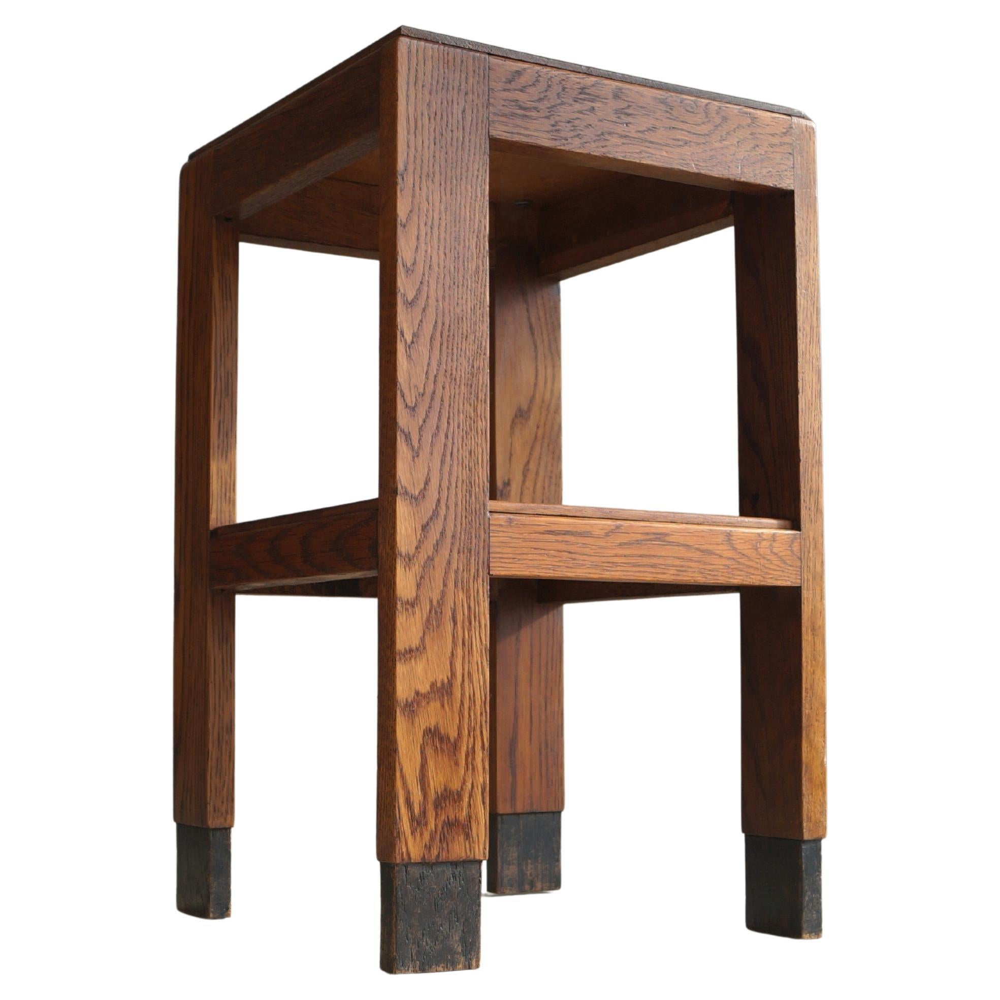 Tavolino quadrato modernista Art Deco olandese, anni '20