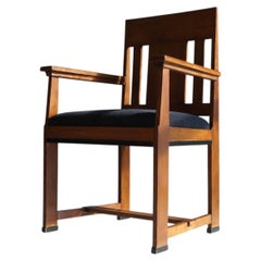 Poltrona olandese Art Deco Modernista della Scuola dell'Aia di Jan Brunott, anni '20